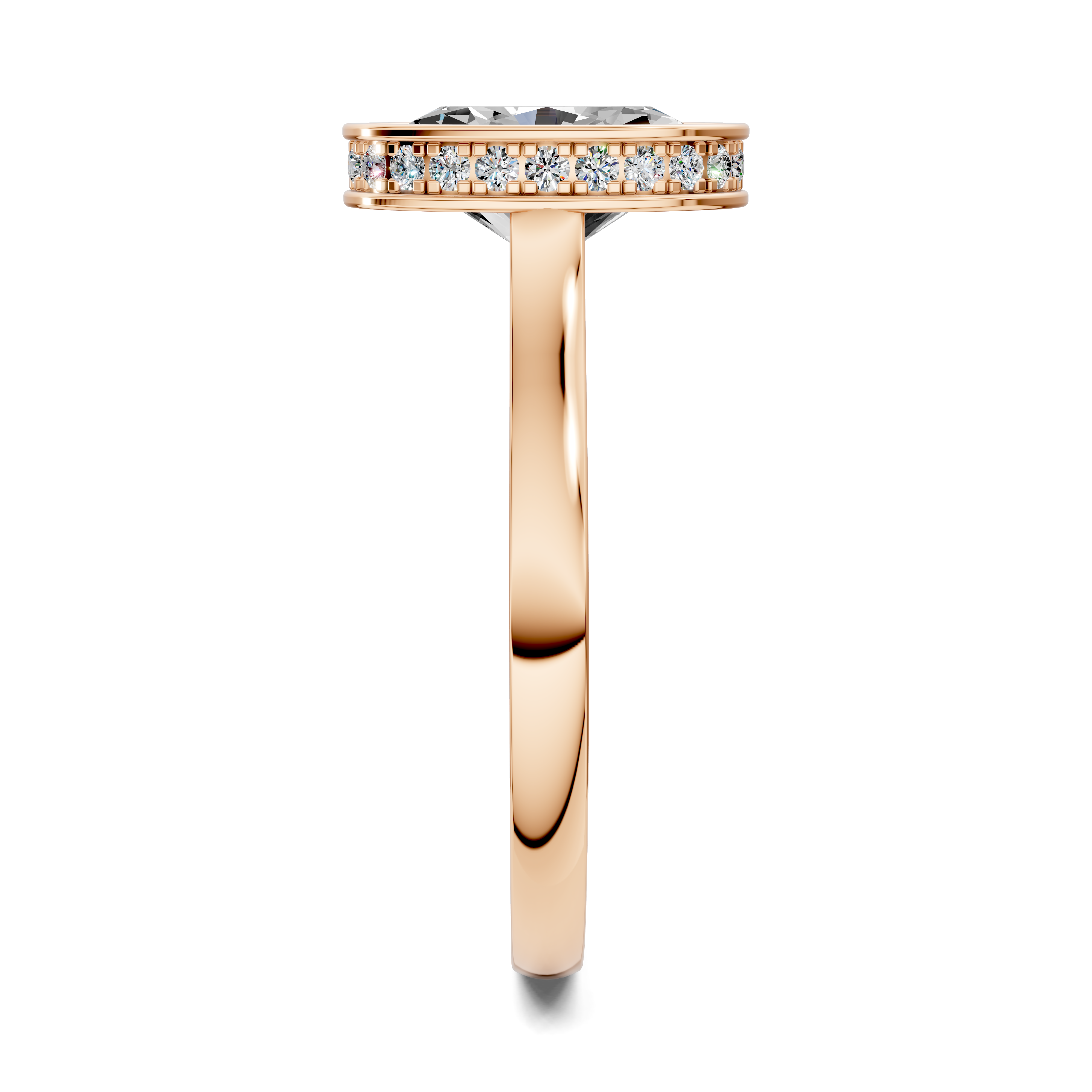 Artemis Bezel Hidden Halo Ring