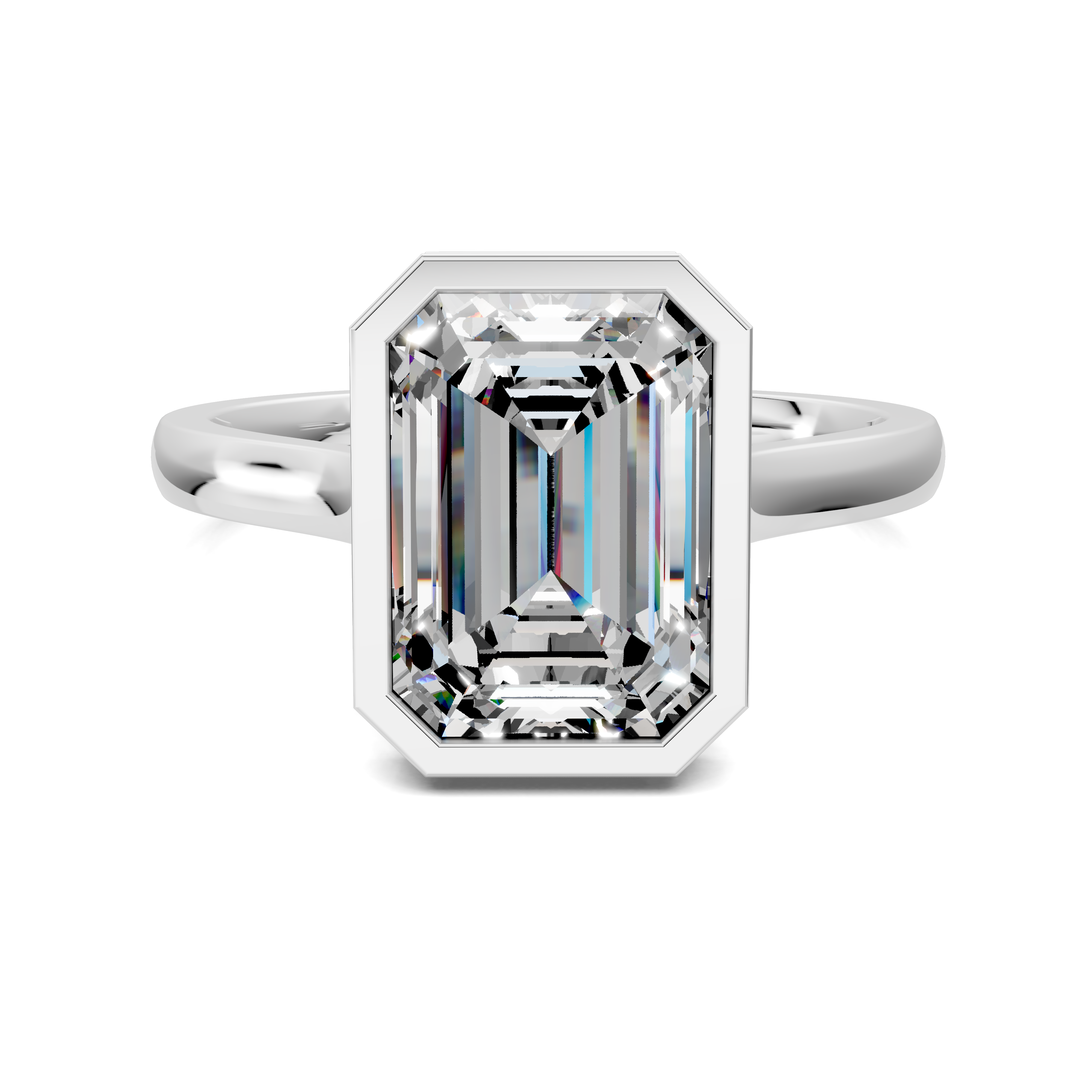 Artemis Bezel Hidden Halo Ring