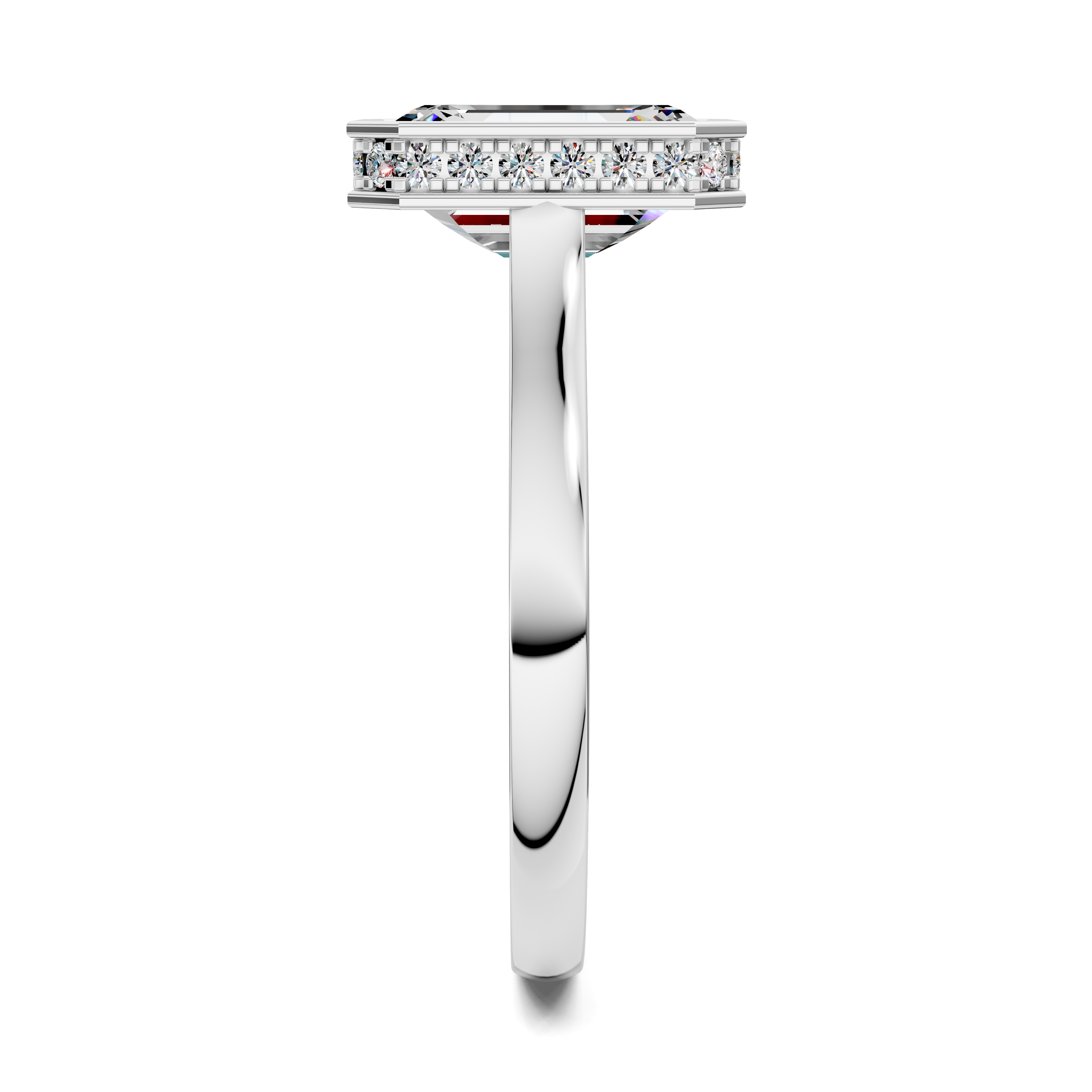 Artemis Bezel Hidden Halo Ring
