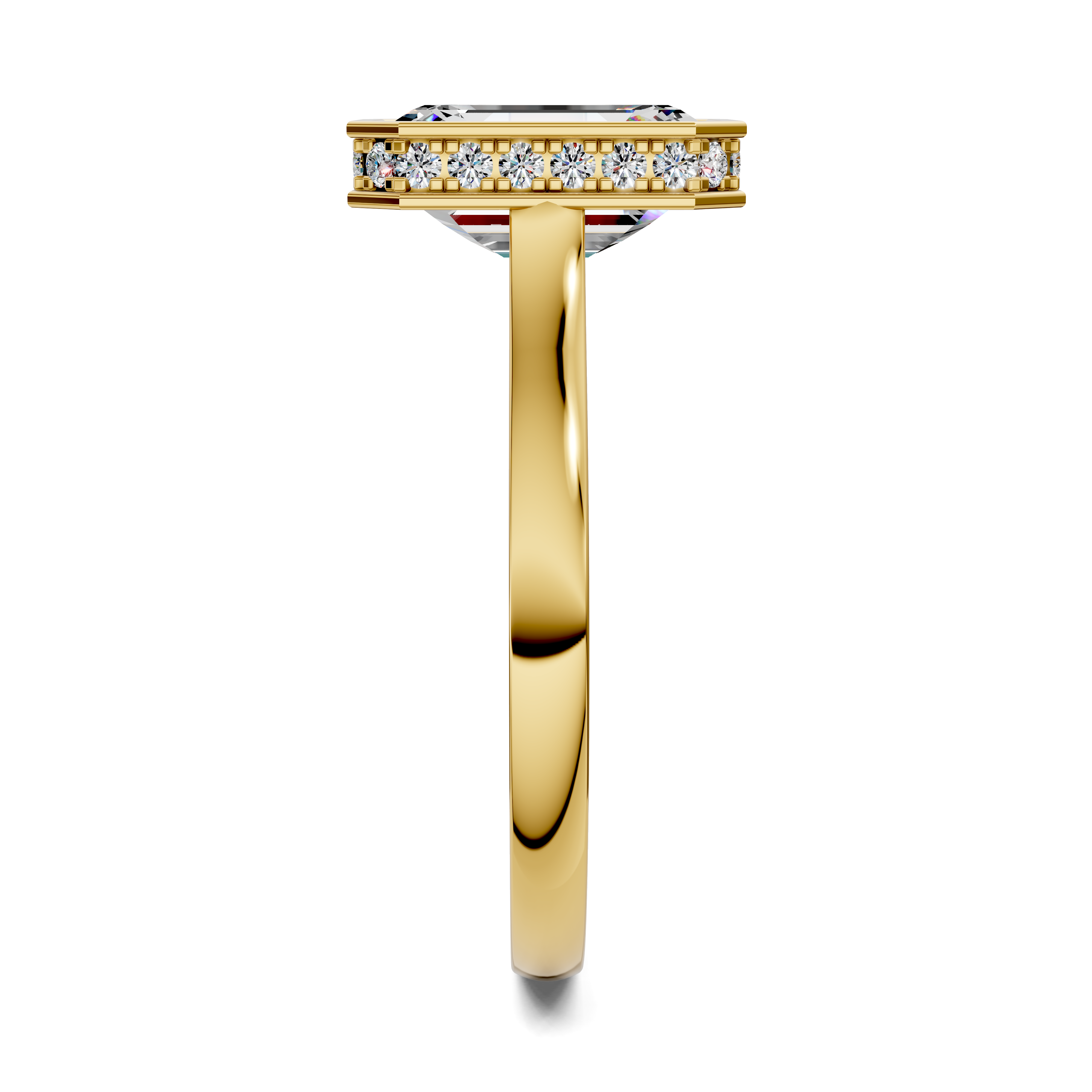 Artemis Bezel Hidden Halo Ring