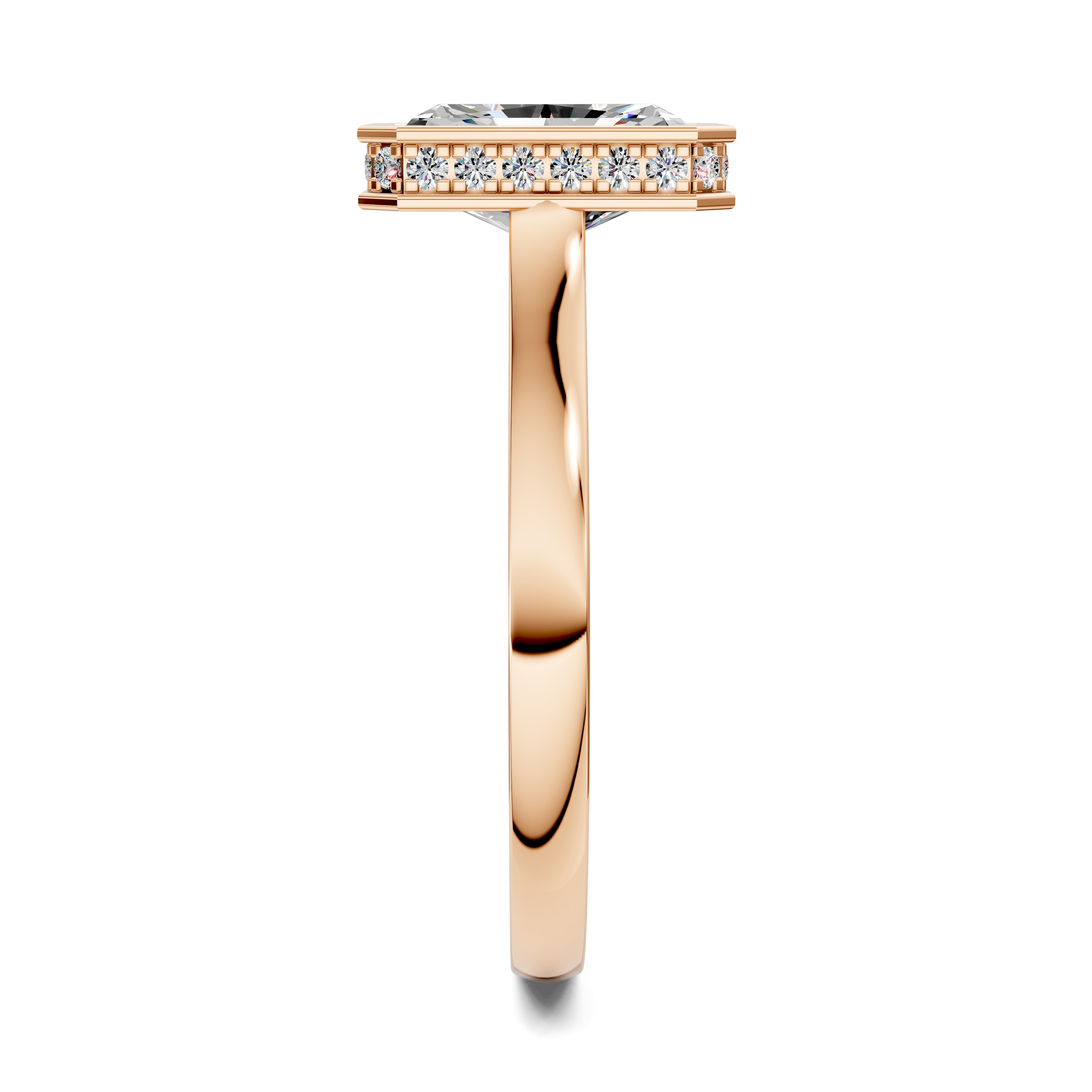 Artemis Bezel Hidden Halo Ring