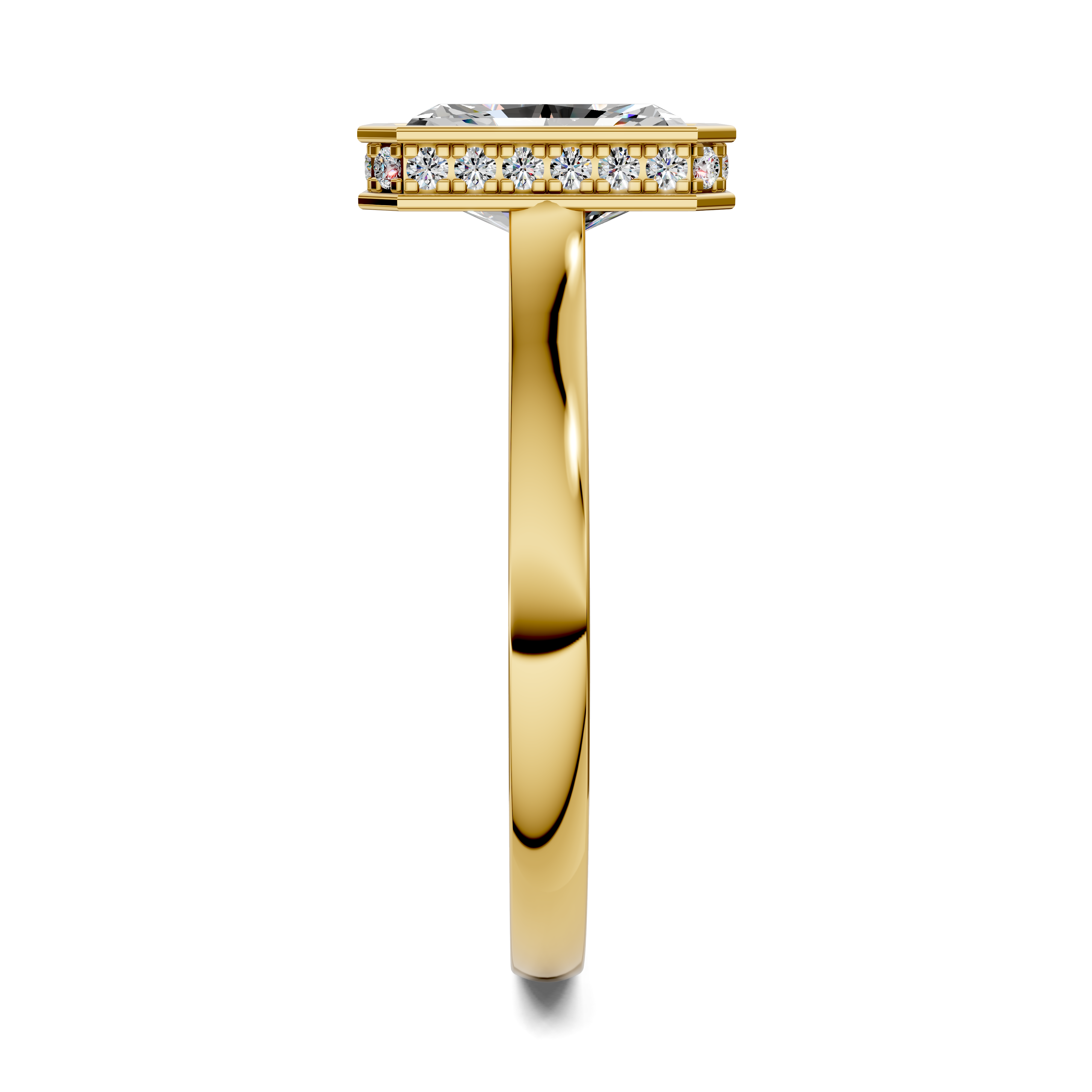 Artemis Bezel Hidden Halo Ring