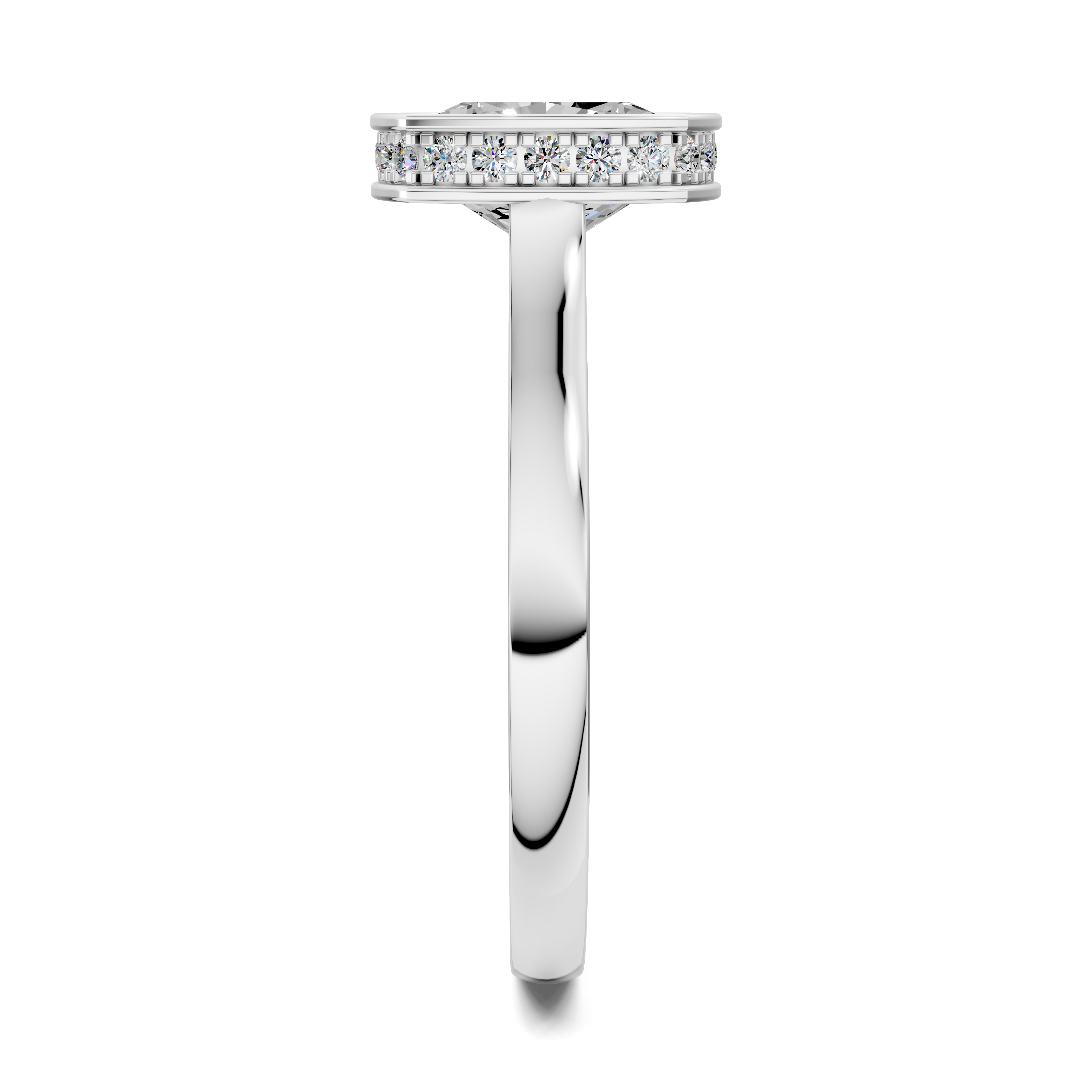 Artemis Bezel Hidden Halo Ring