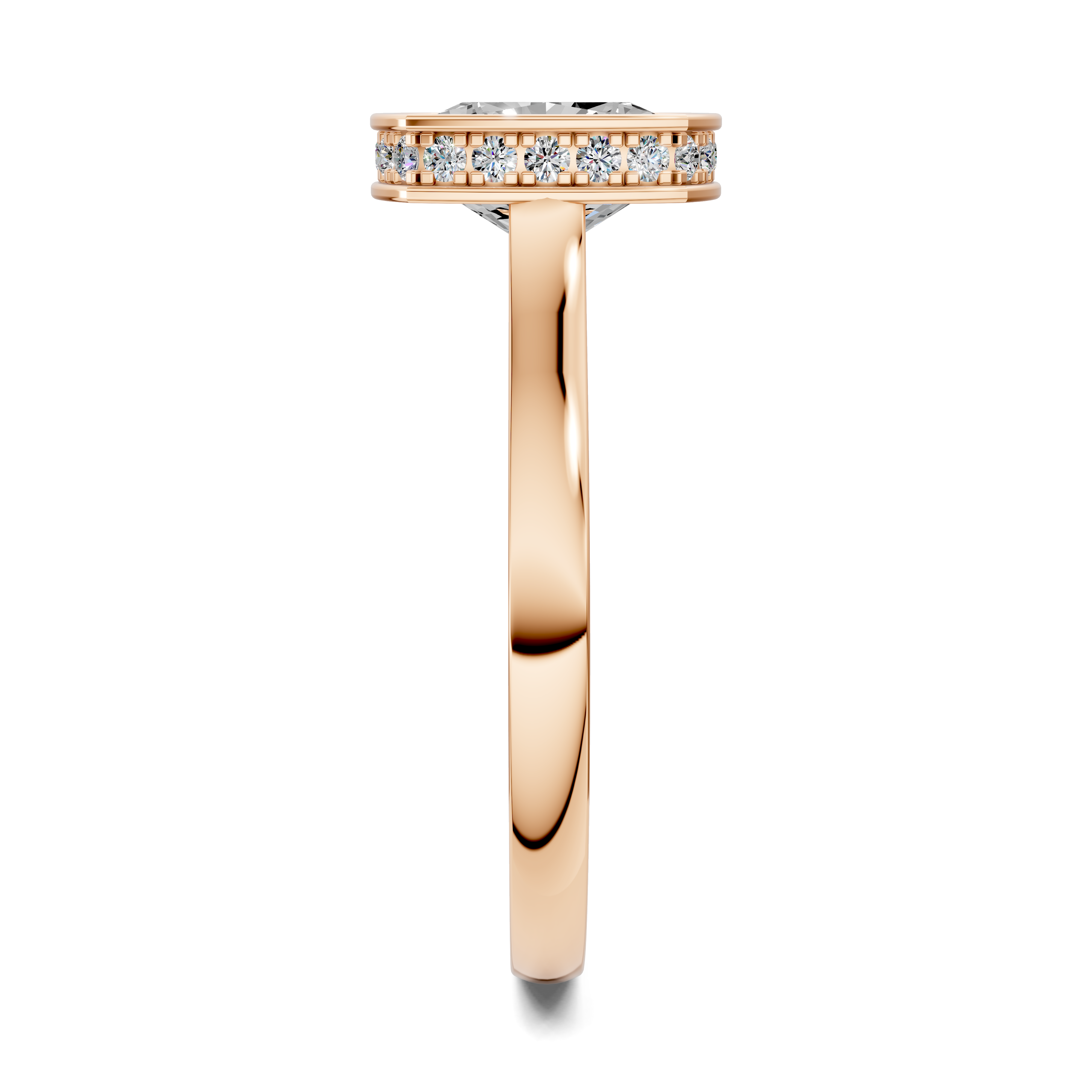 Artemis Bezel Hidden Halo Ring