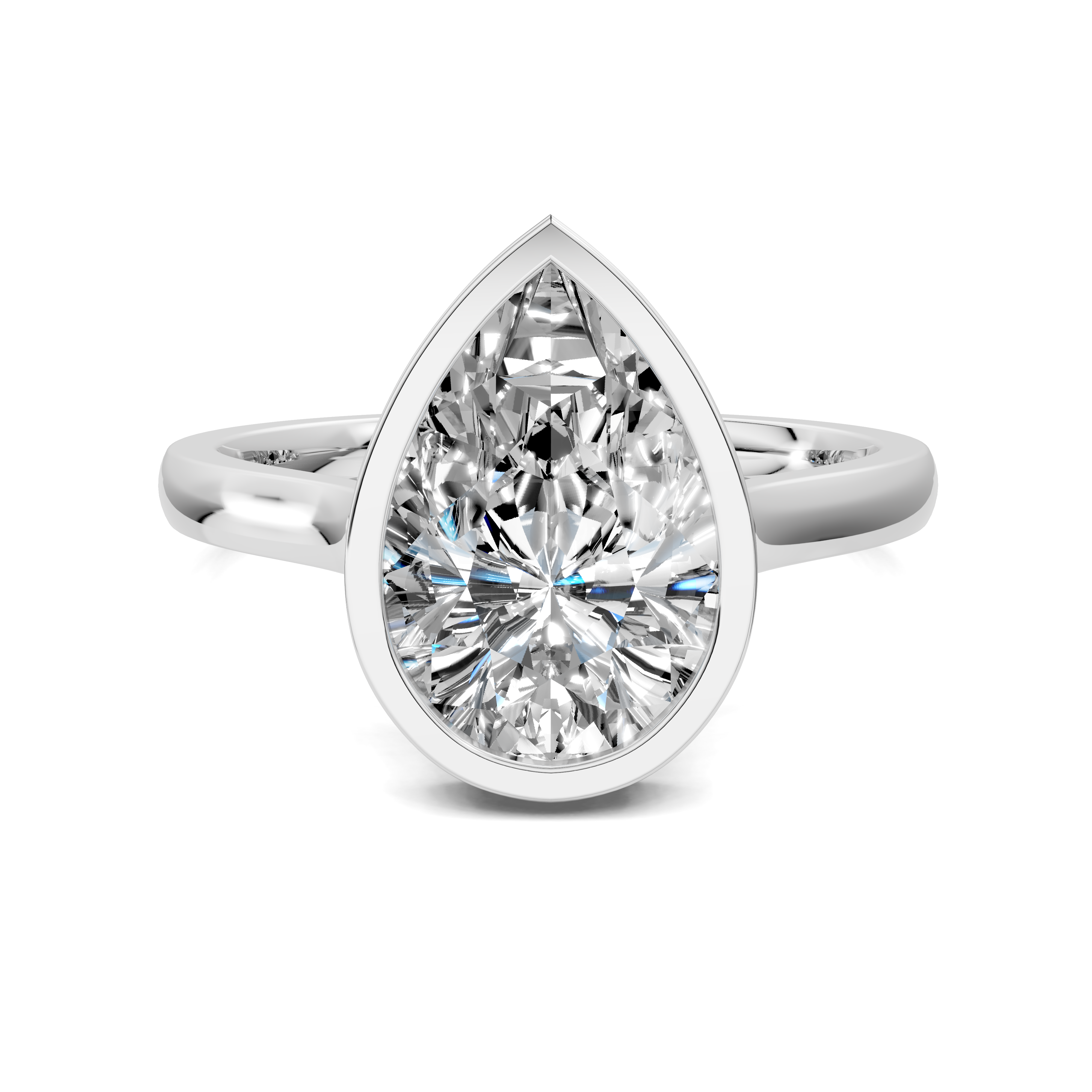 Artemis Bezel Hidden Halo Ring