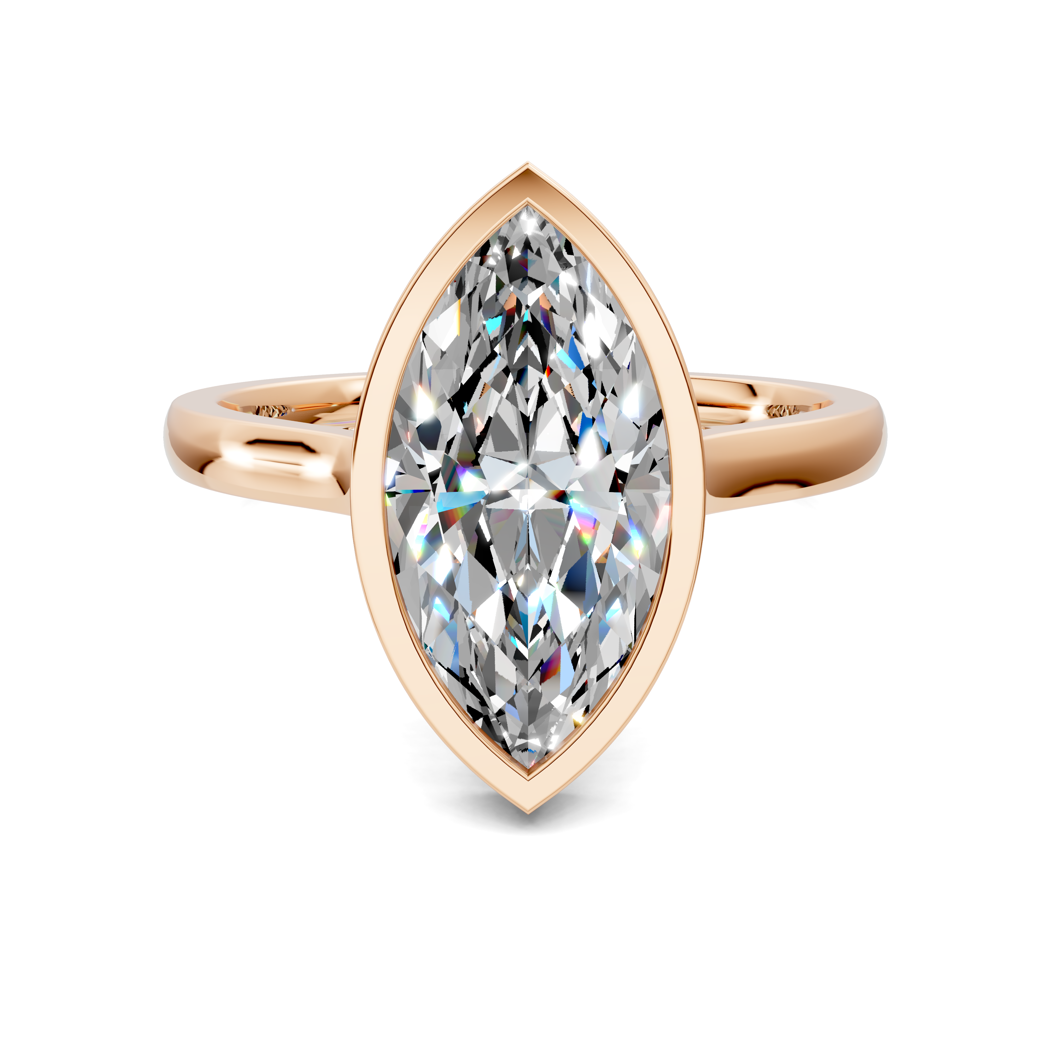 Artemis Bezel Hidden Halo Ring