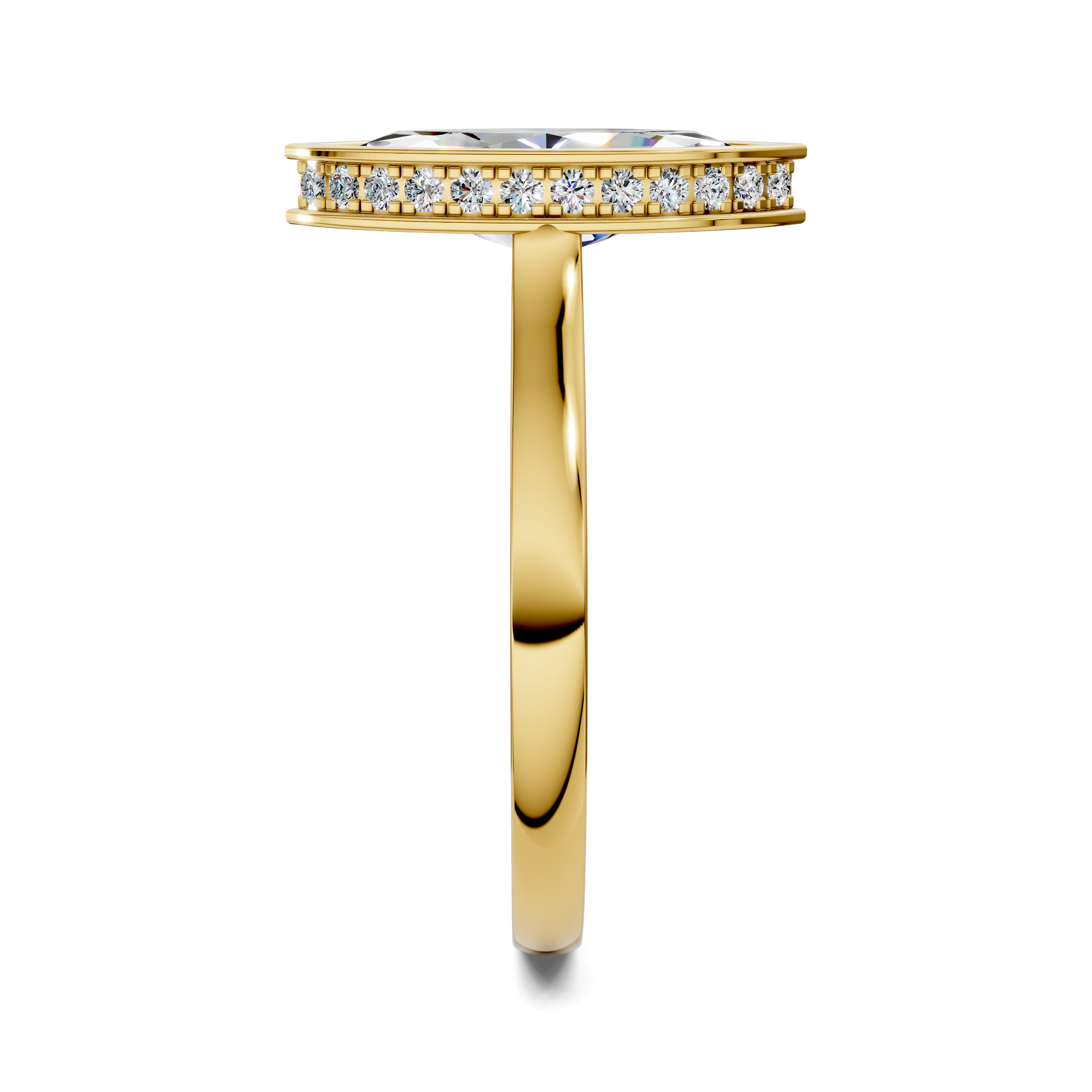 Artemis Bezel Hidden Halo Ring