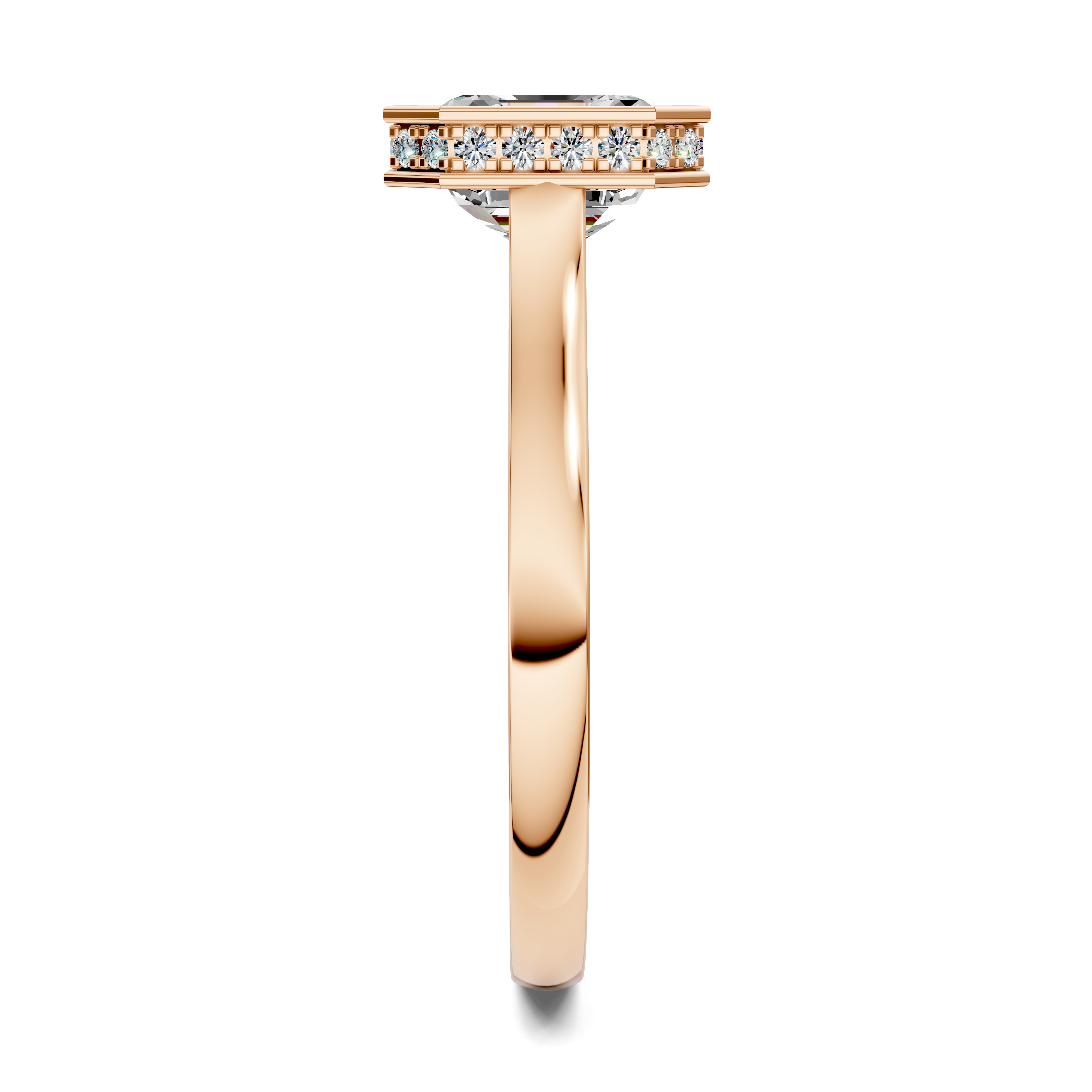 Artemis Bezel Hidden Halo Ring