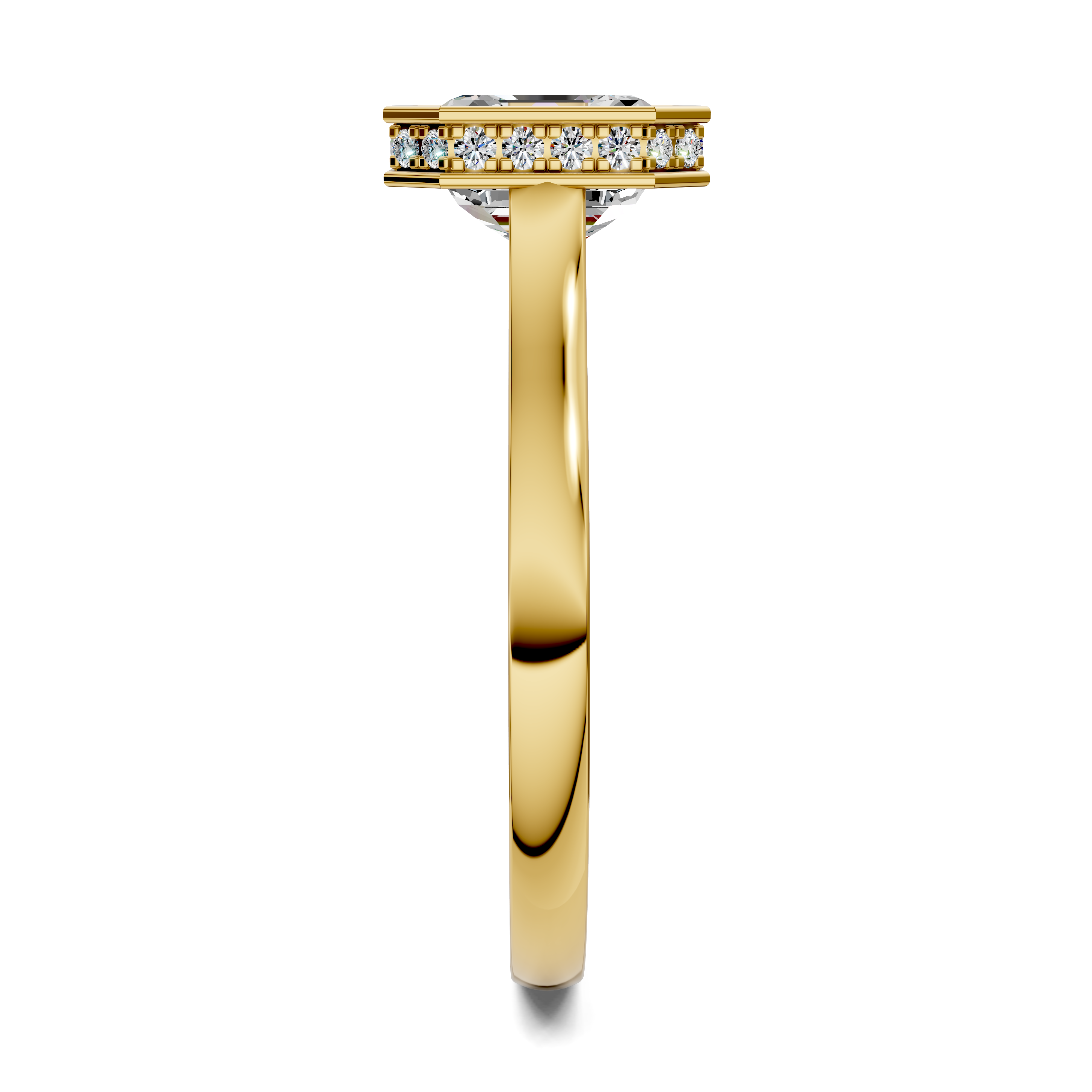 Artemis Bezel Hidden Halo Ring