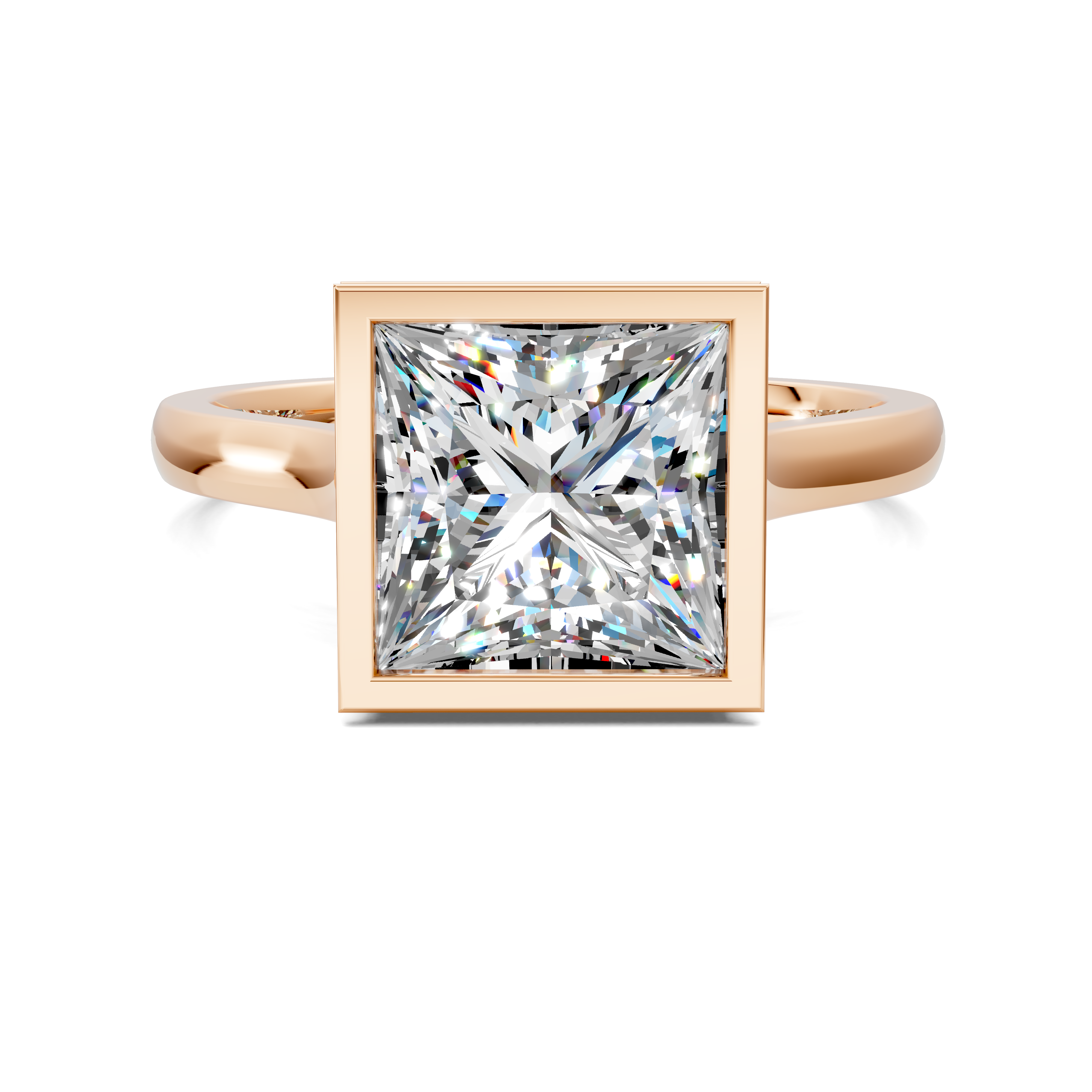 Artemis Bezel Hidden Halo Ring