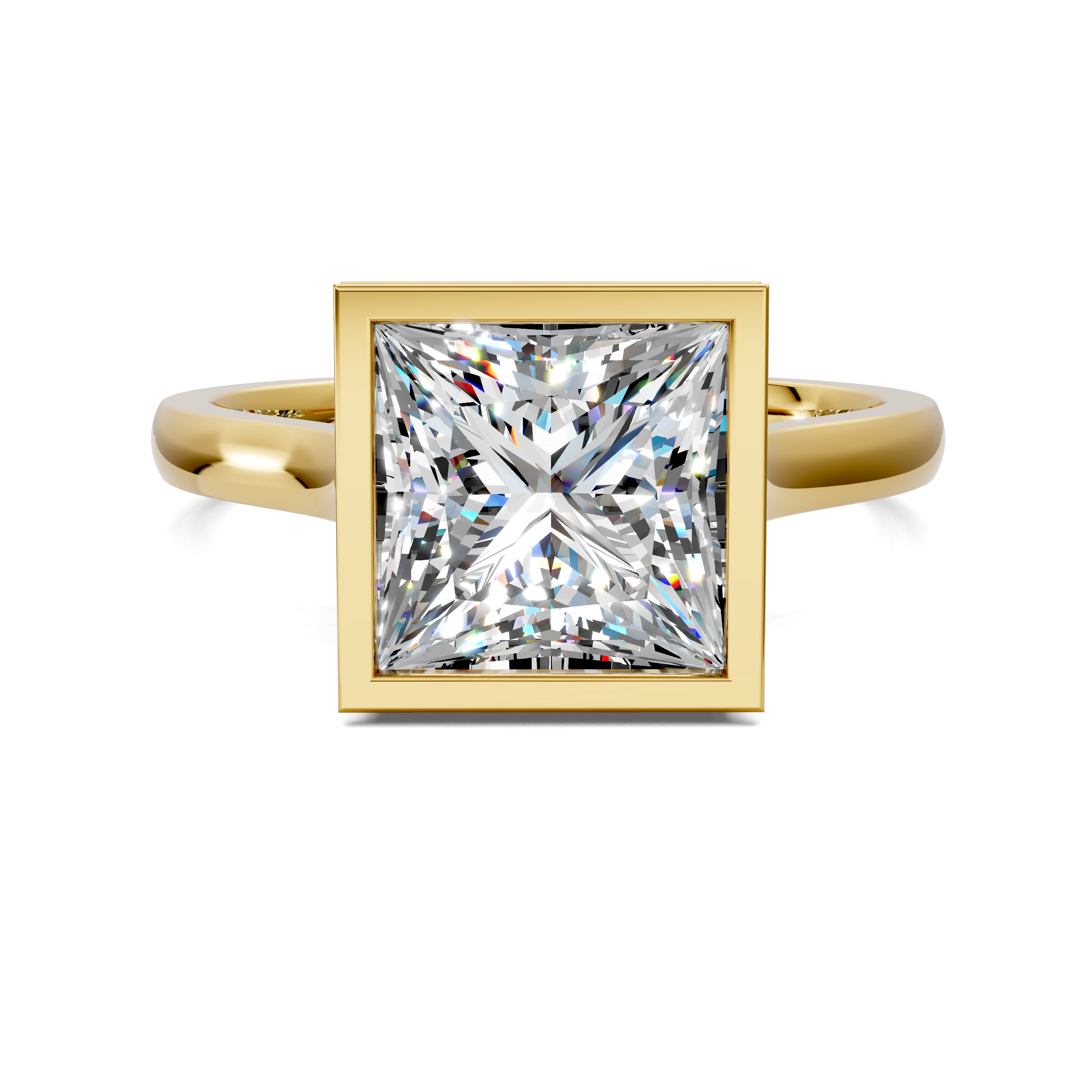 Artemis Bezel Hidden Halo Ring