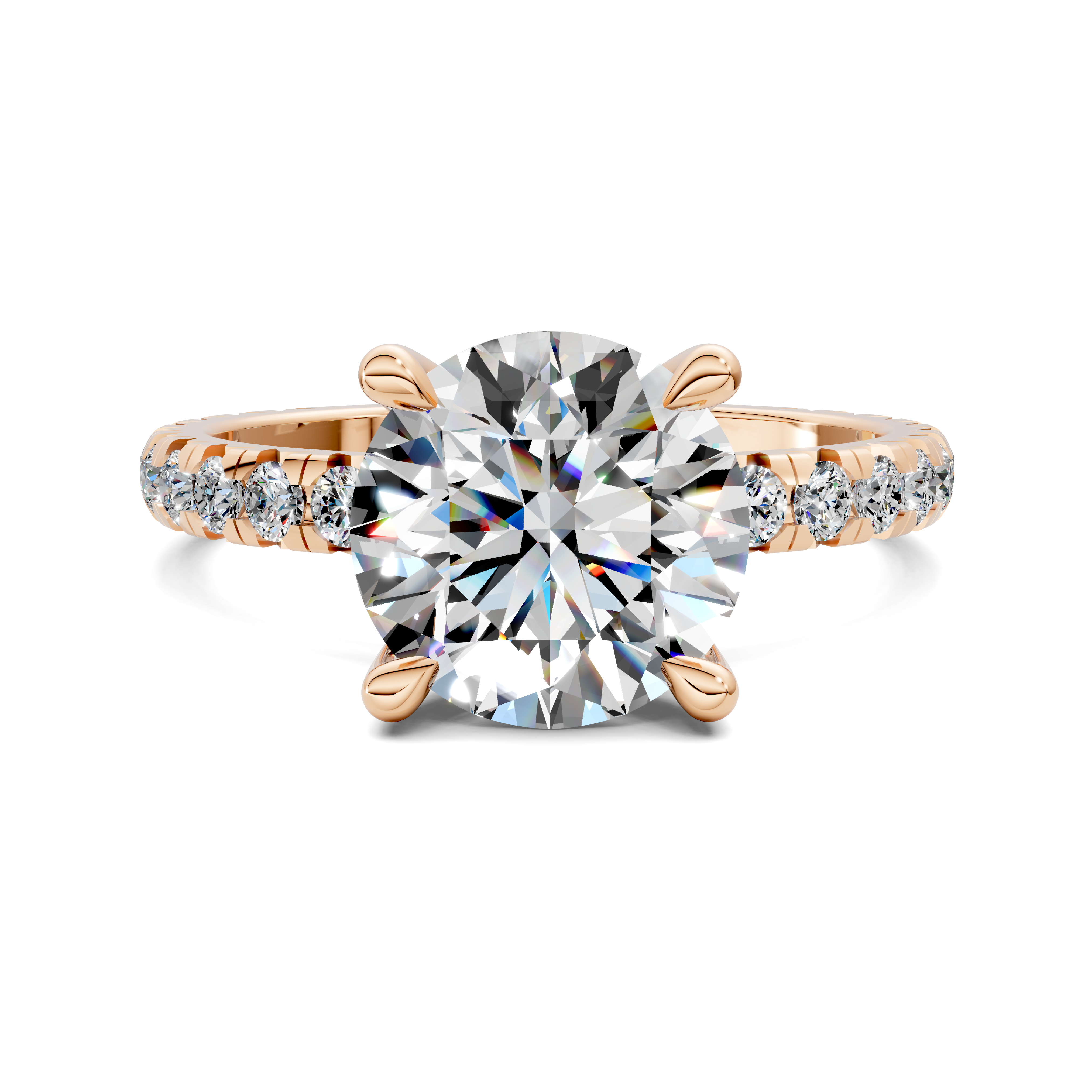 Beatrice Round Claw Accent Ring