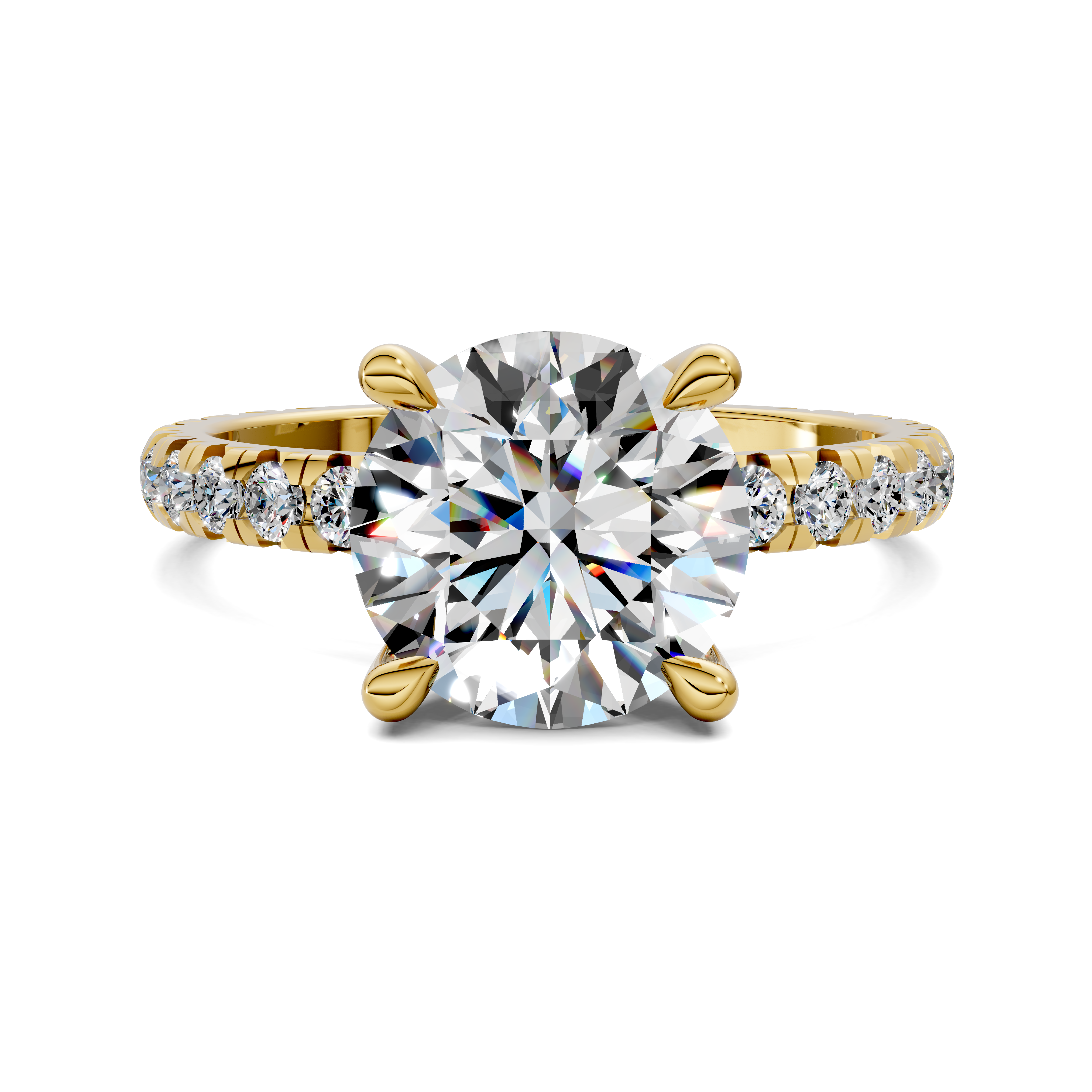 Beatrice Round Claw Accent Ring
