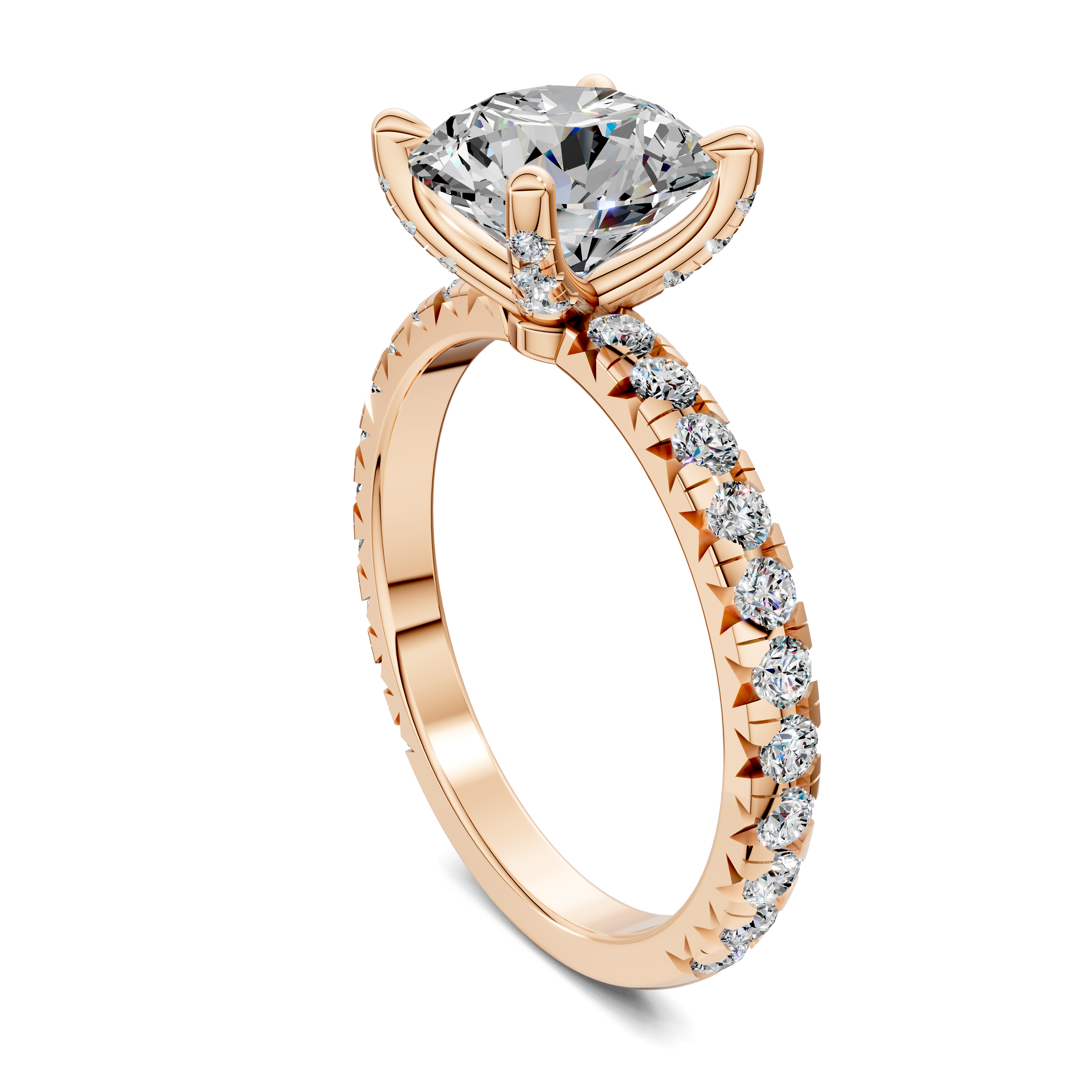 Beatrice Round Claw Accent Ring