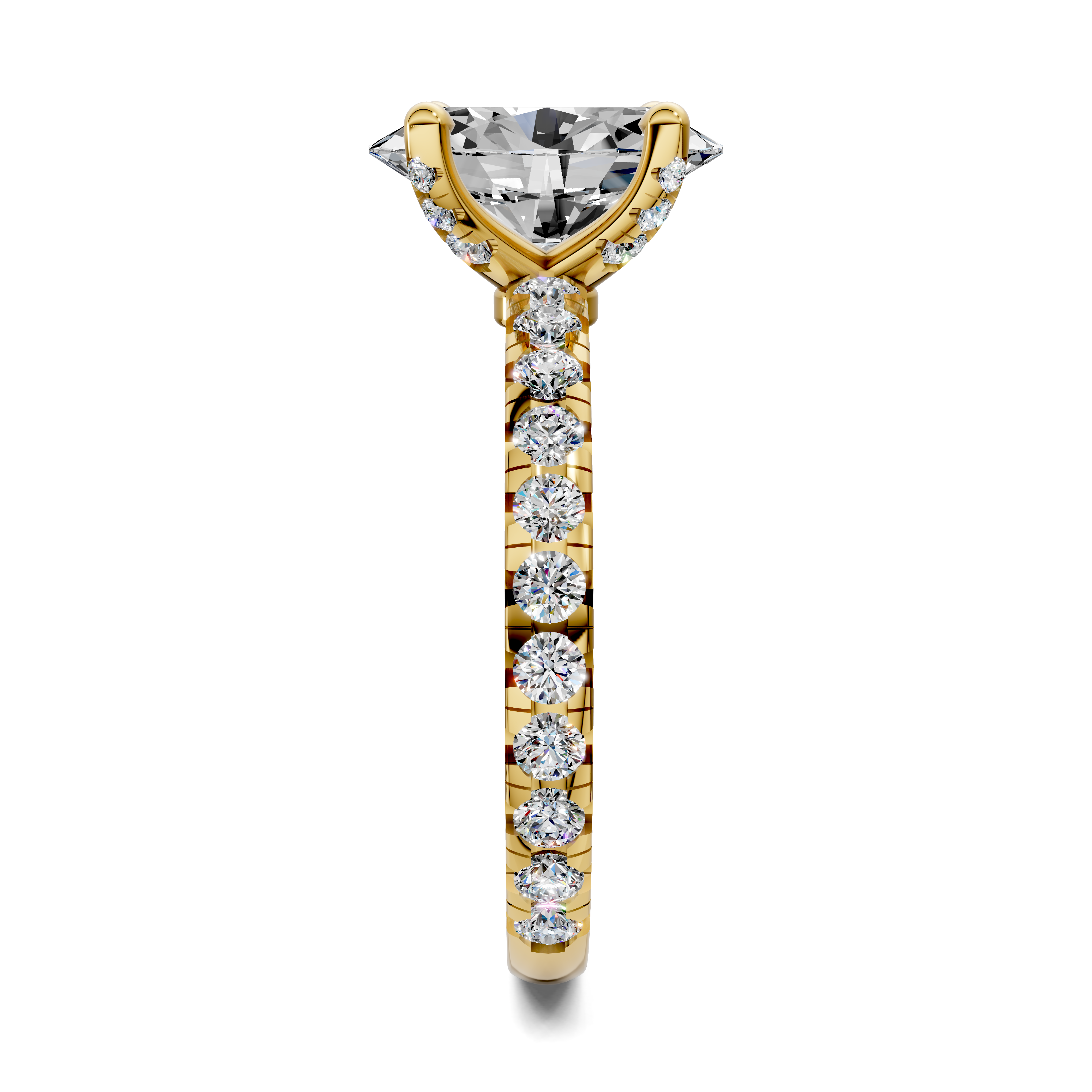 Alisha Oval Claw Accent Ring