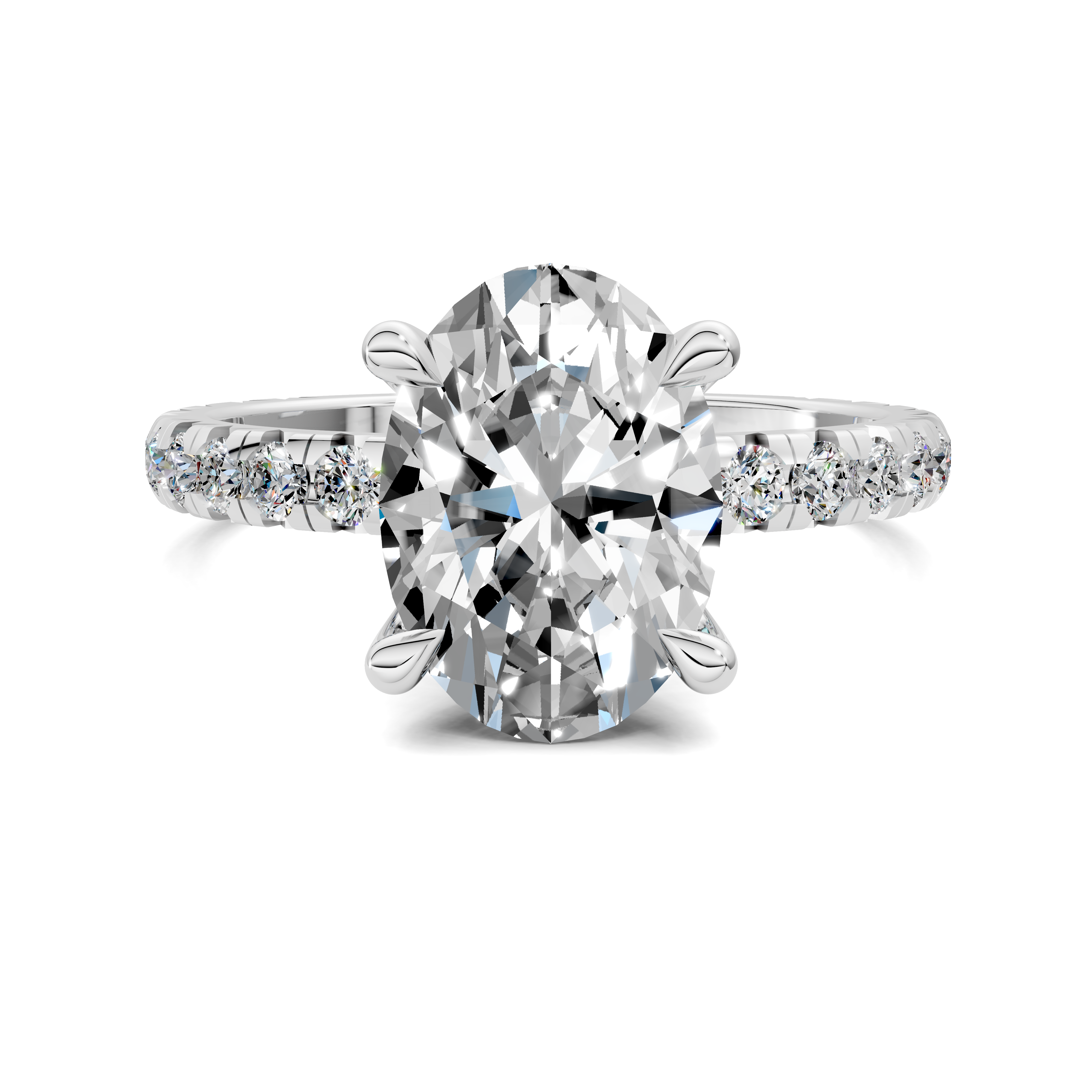 Alisha Oval Claw Accent Ring