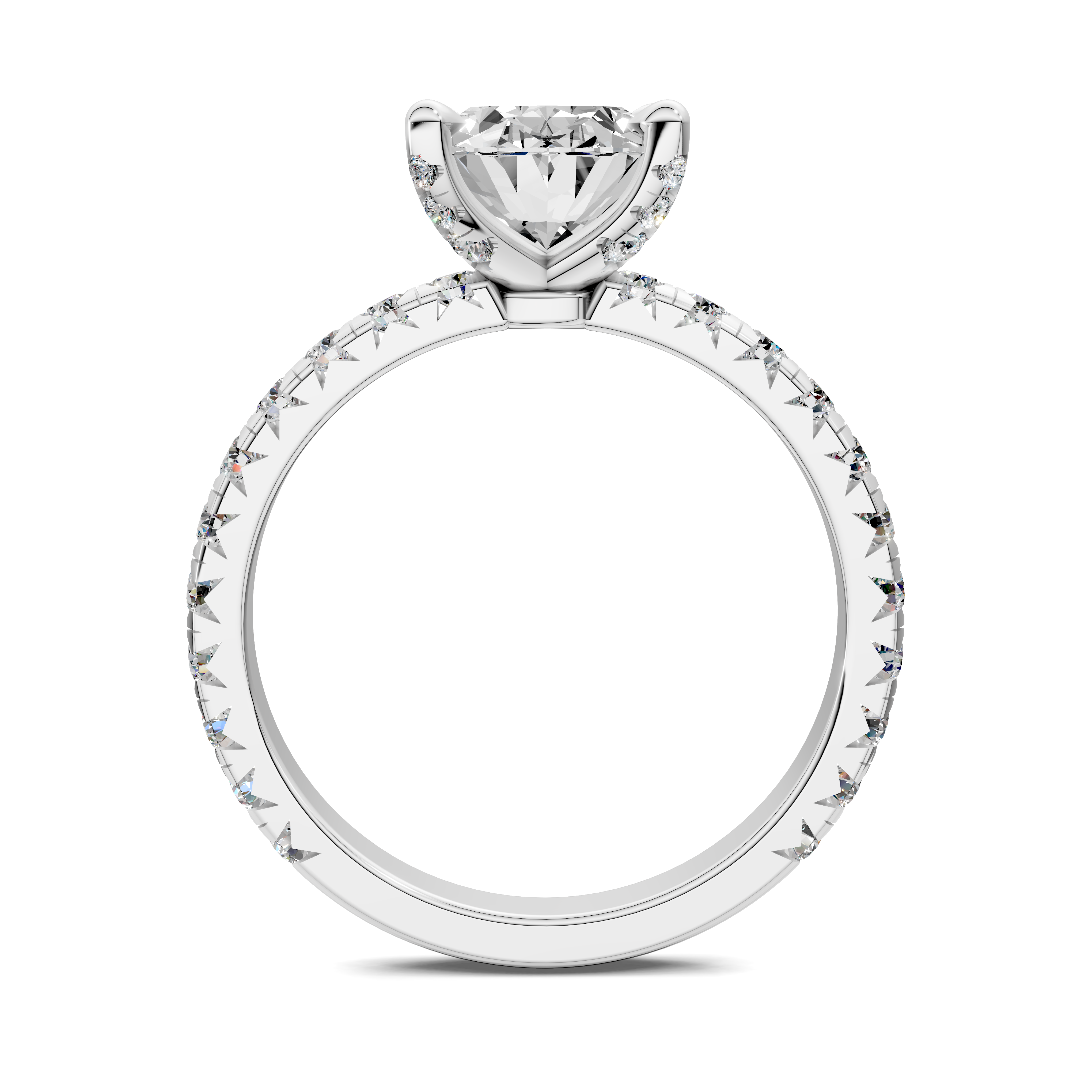 Alisha Oval Claw Accent Ring