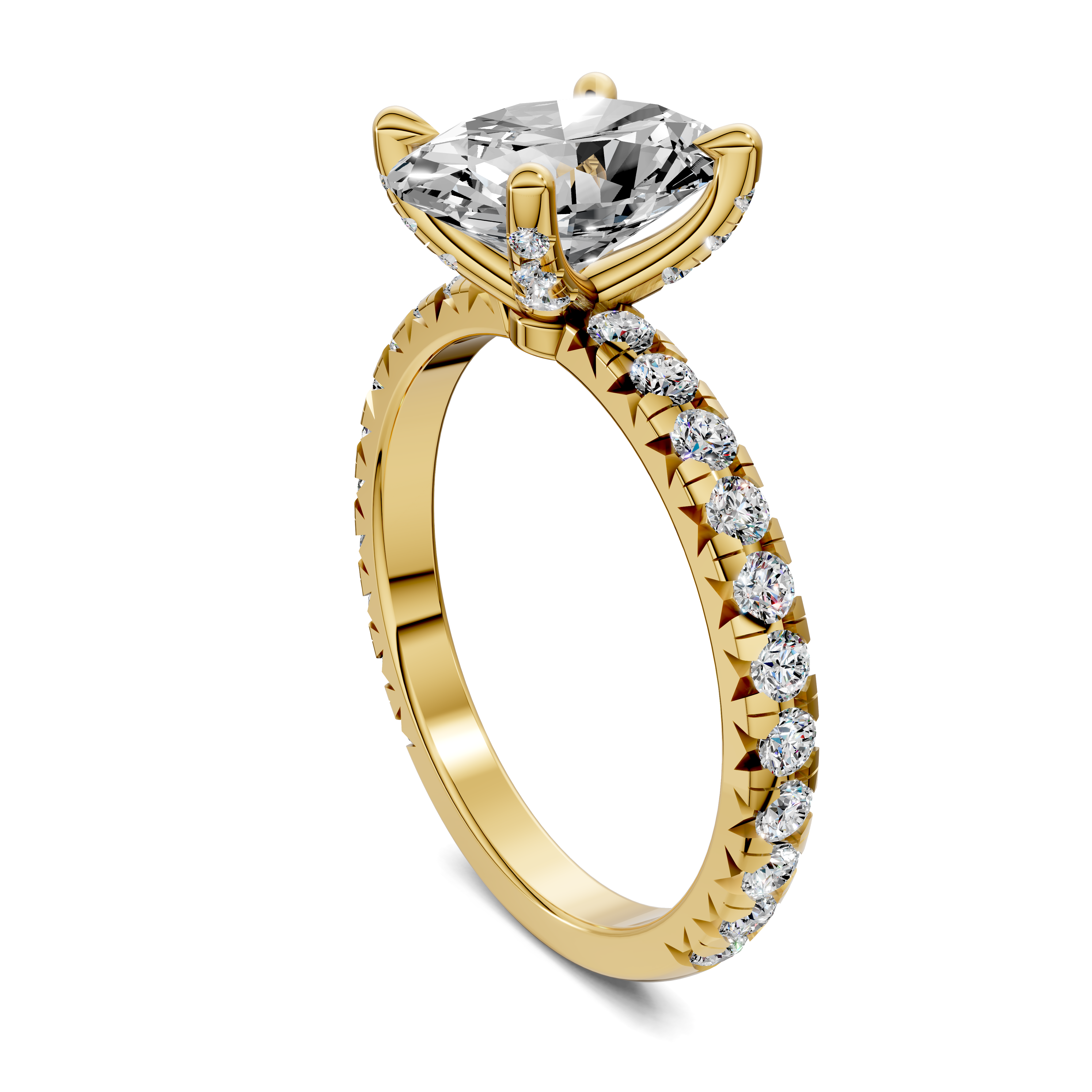 Alisha Oval Claw Accent Ring