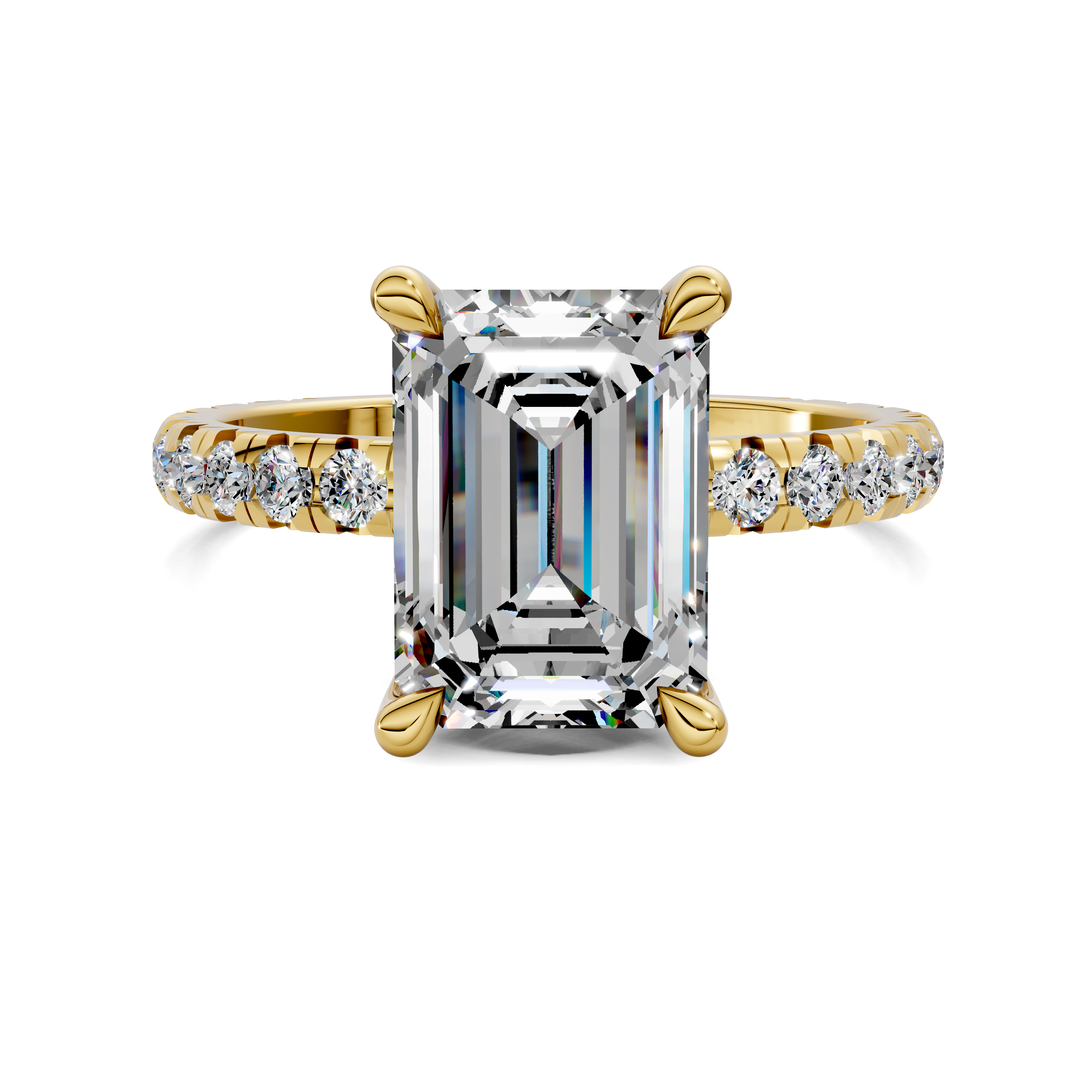 Callie Emerald Claw Accent Ring