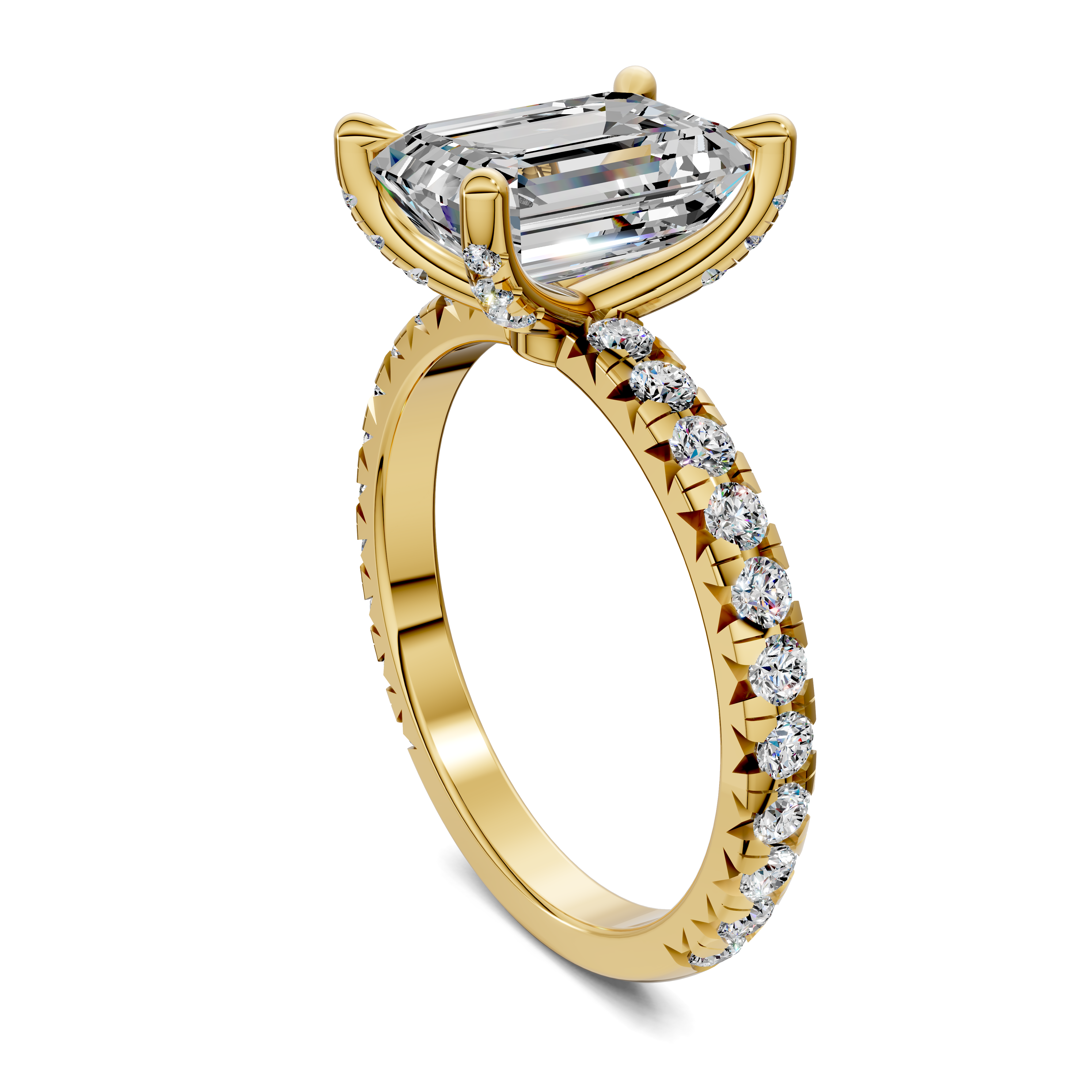Callie Emerald Claw Accent Ring