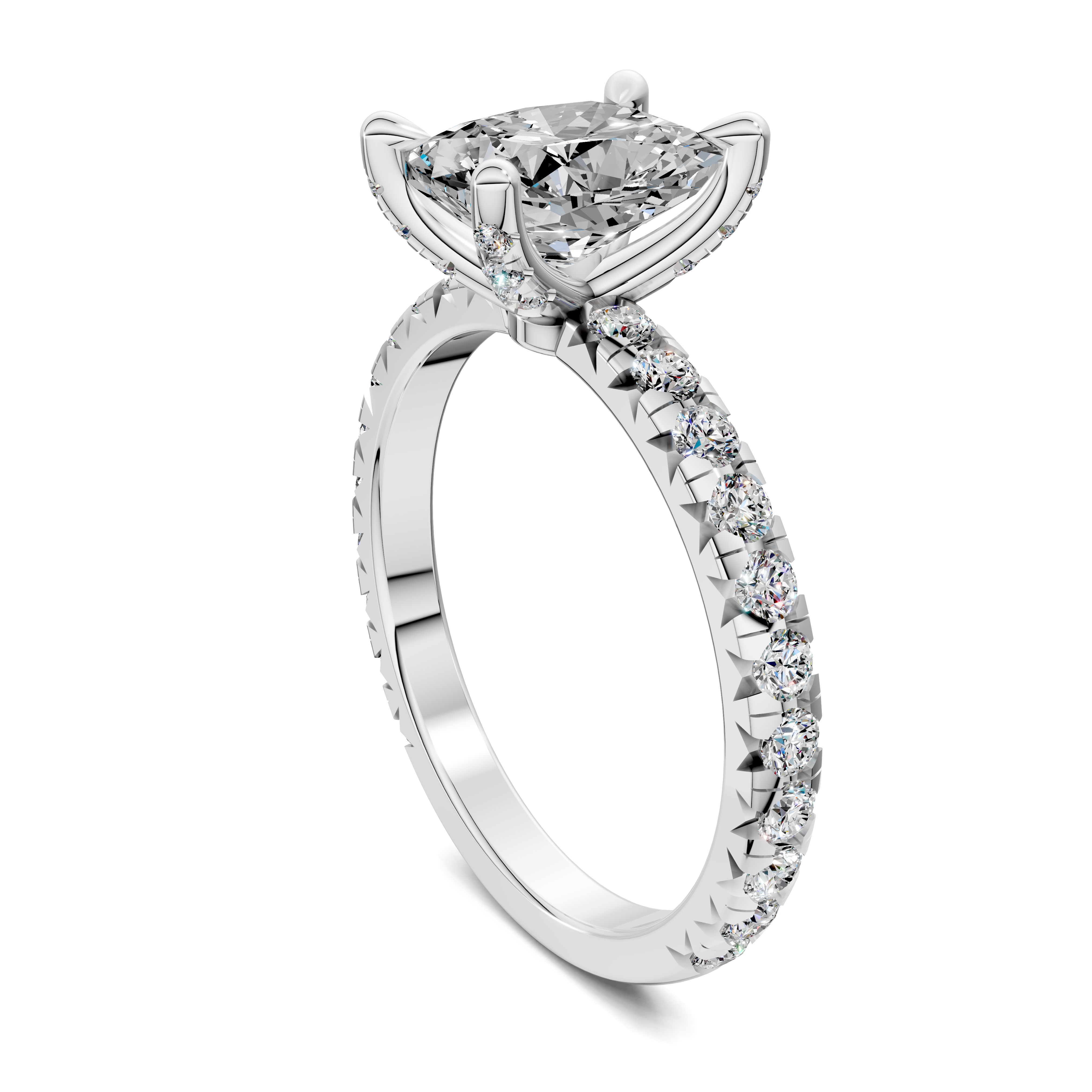 Edwina Cushion Claw Accent Ring