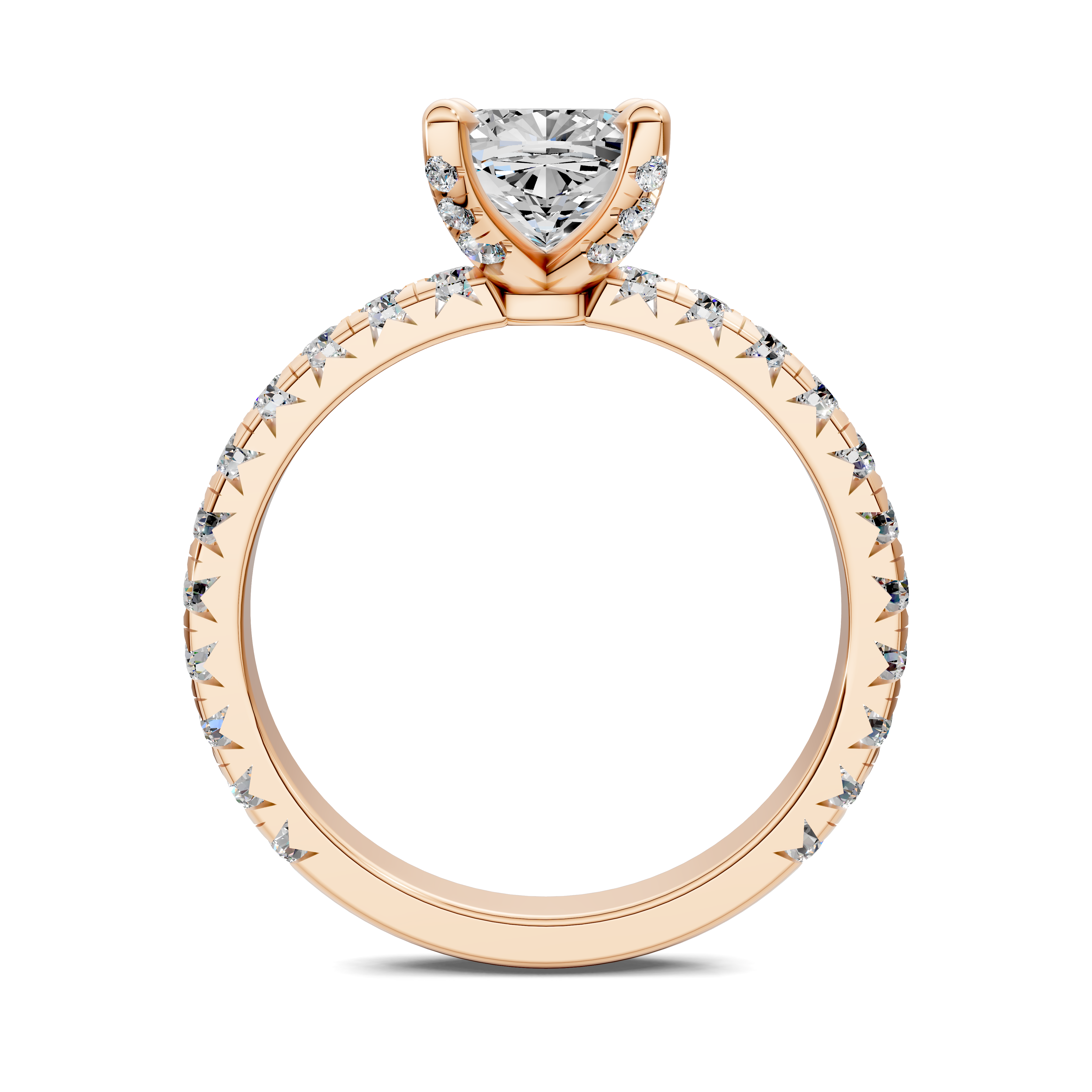 Edwina Cushion Claw Accent Ring