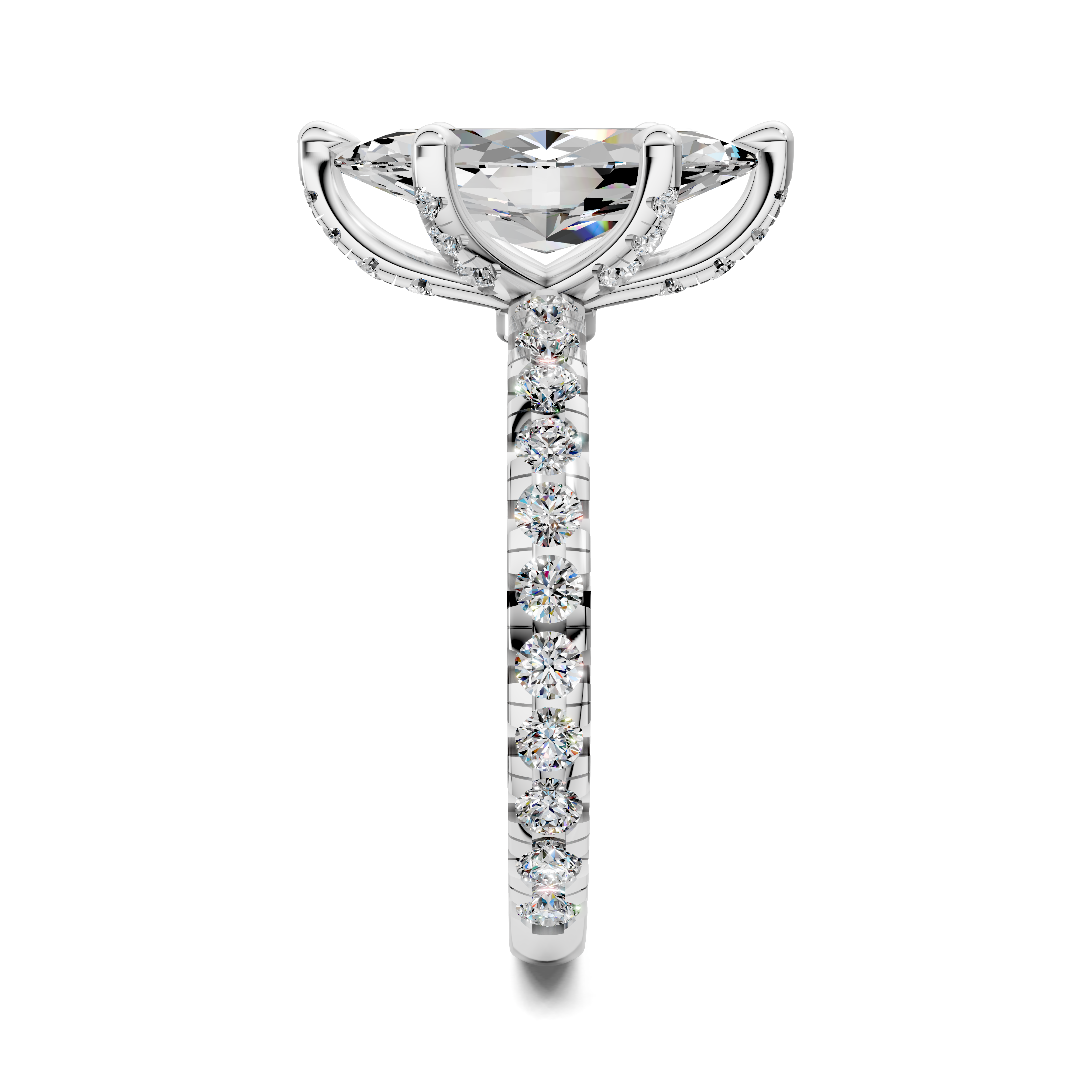 Hilary Marquise Claw Accent Ring