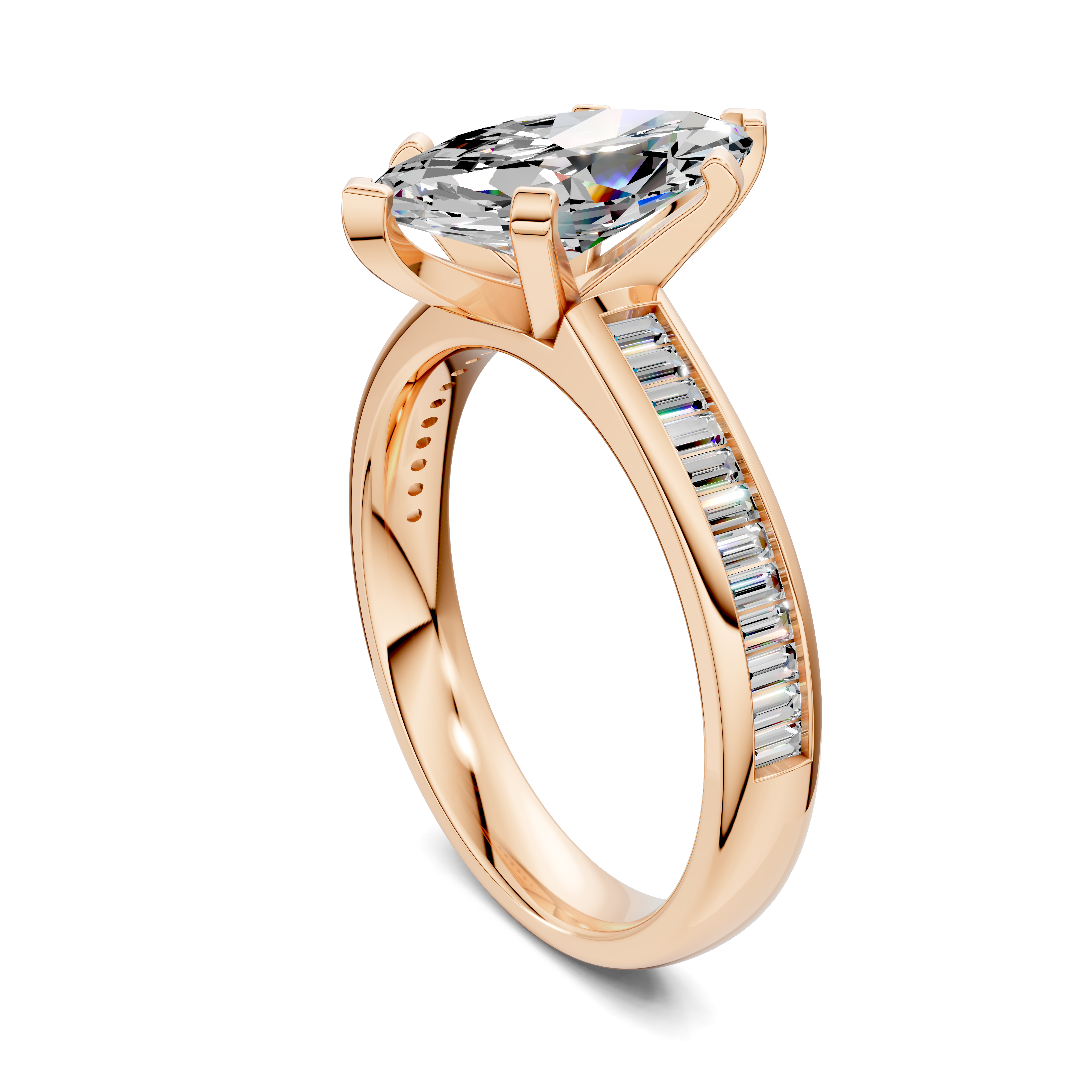 Paige Baguette Channel Set Ring