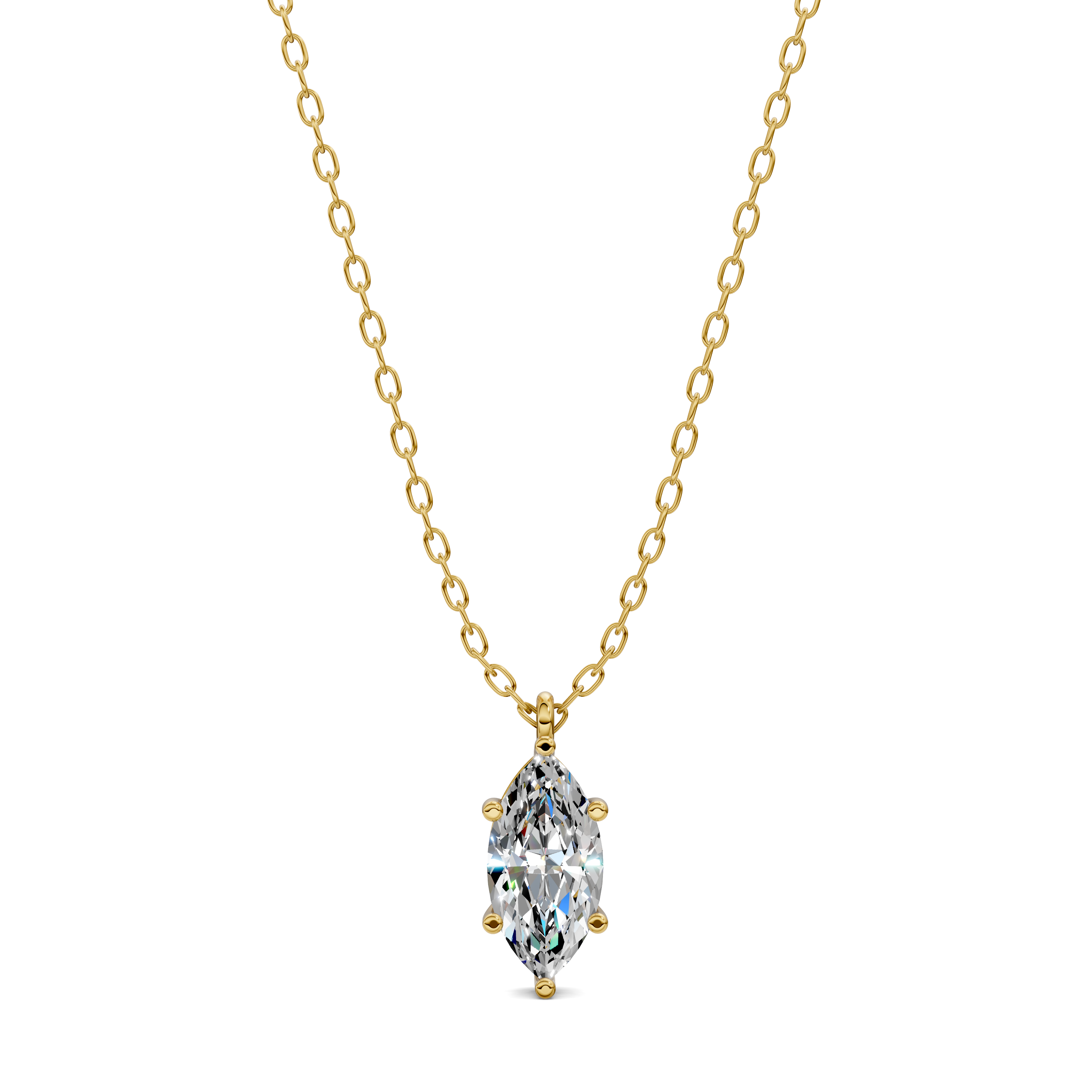 Marquise Solitaire Pendant (1.5 CTW)