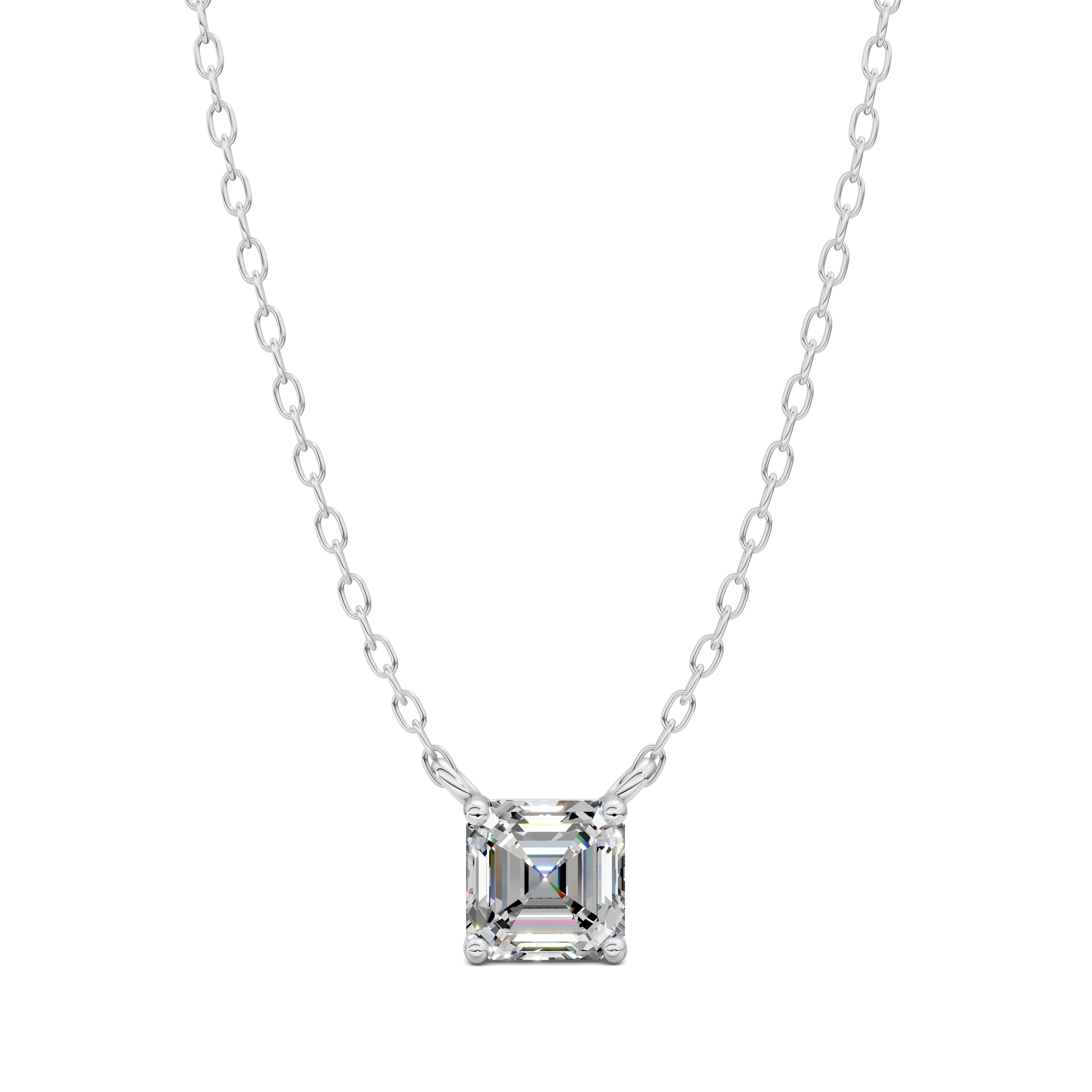Asscher Solitaire Pendant (1.5 CTW)