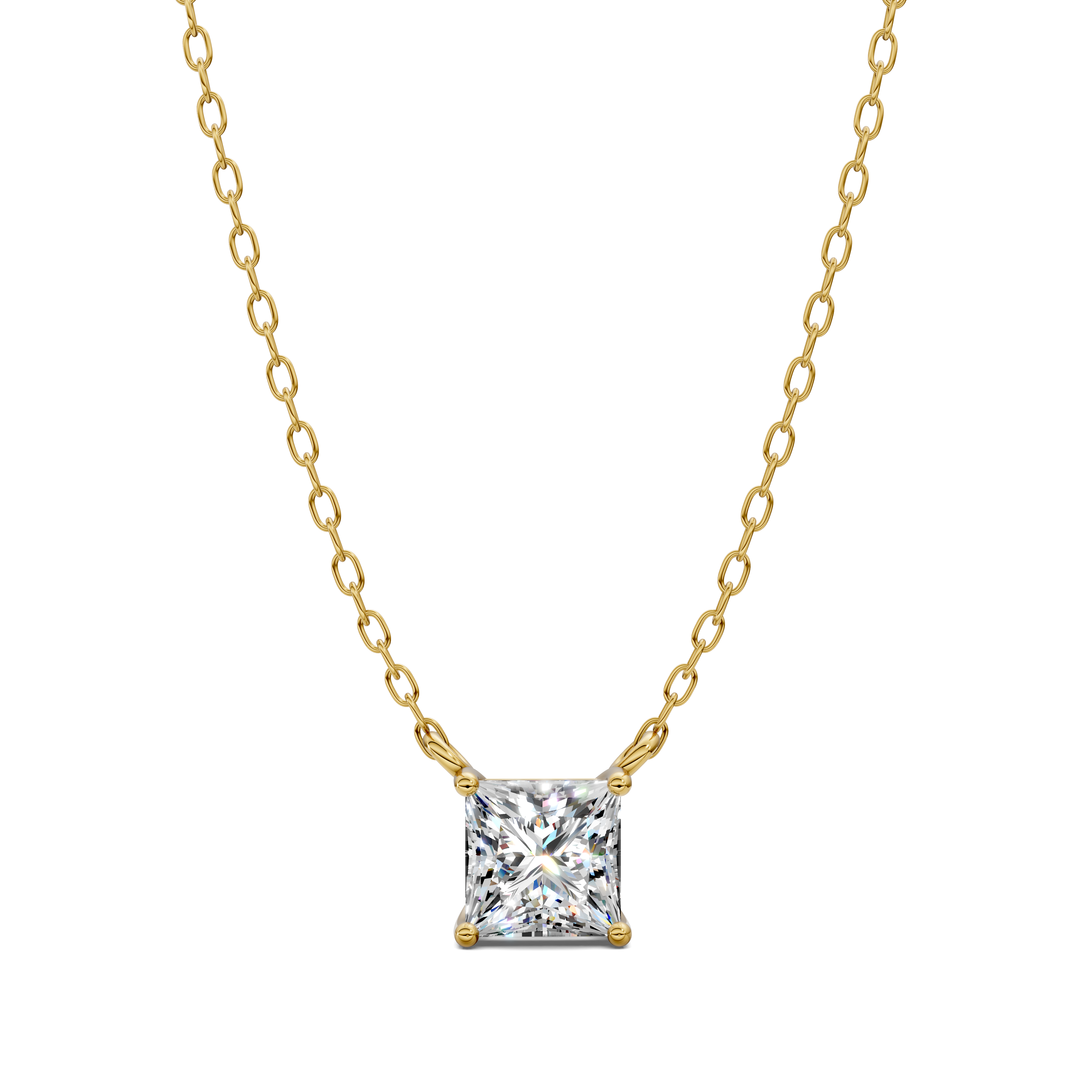 Princess Solitaire Pendant (1.5 CTW)