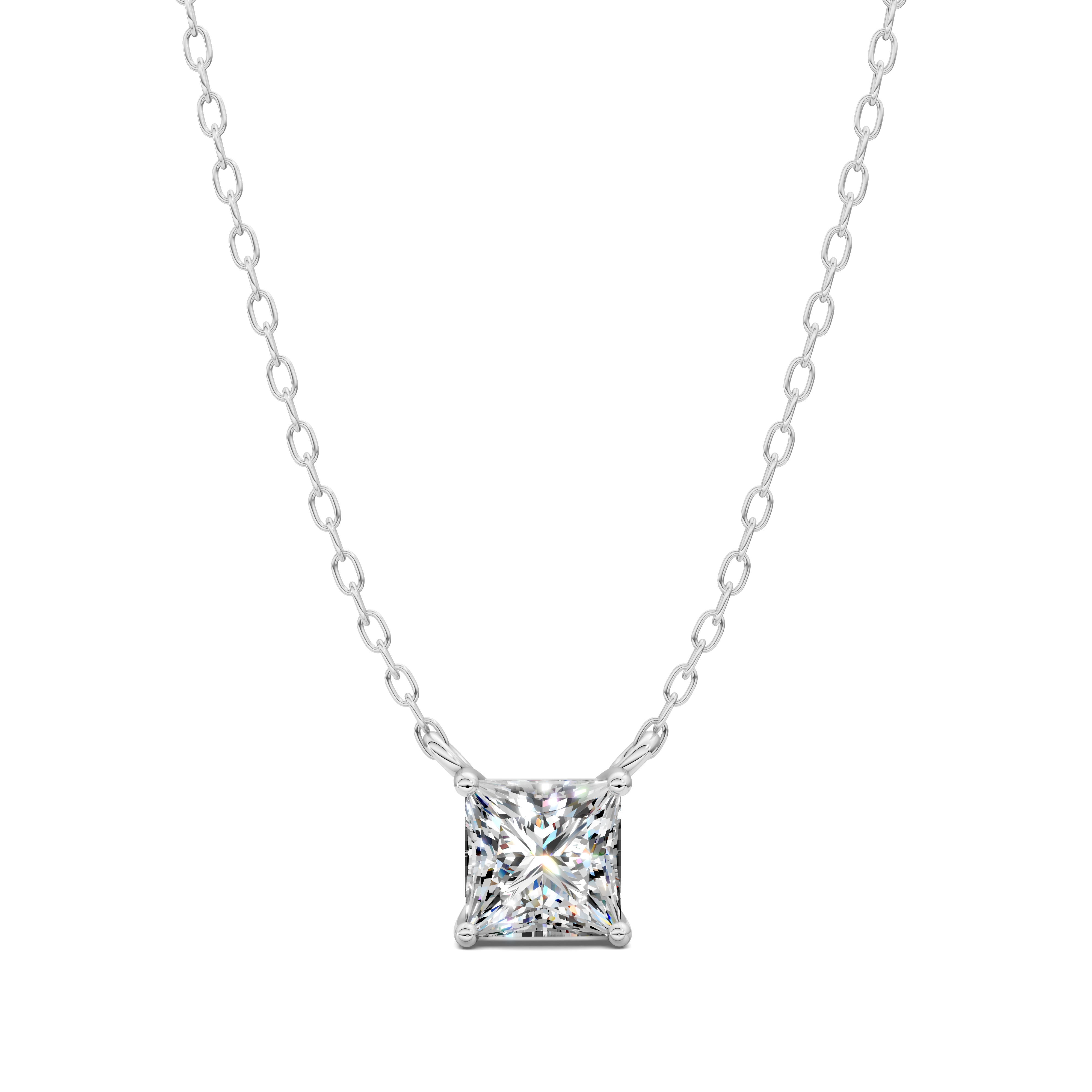 Princess Solitaire Pendant (1.5 CTW)