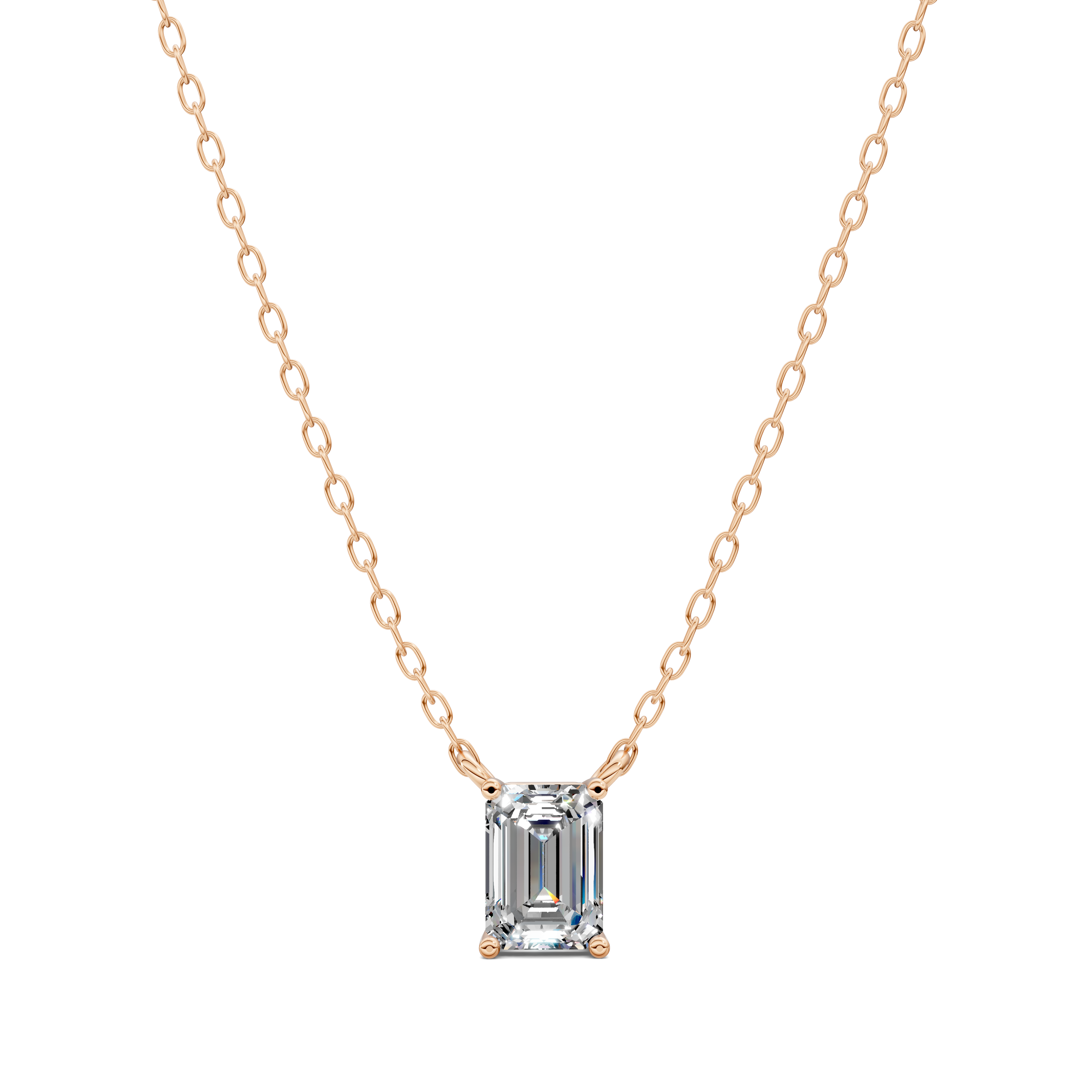 Emerald Solitaire Pendant (1.5 CTW)