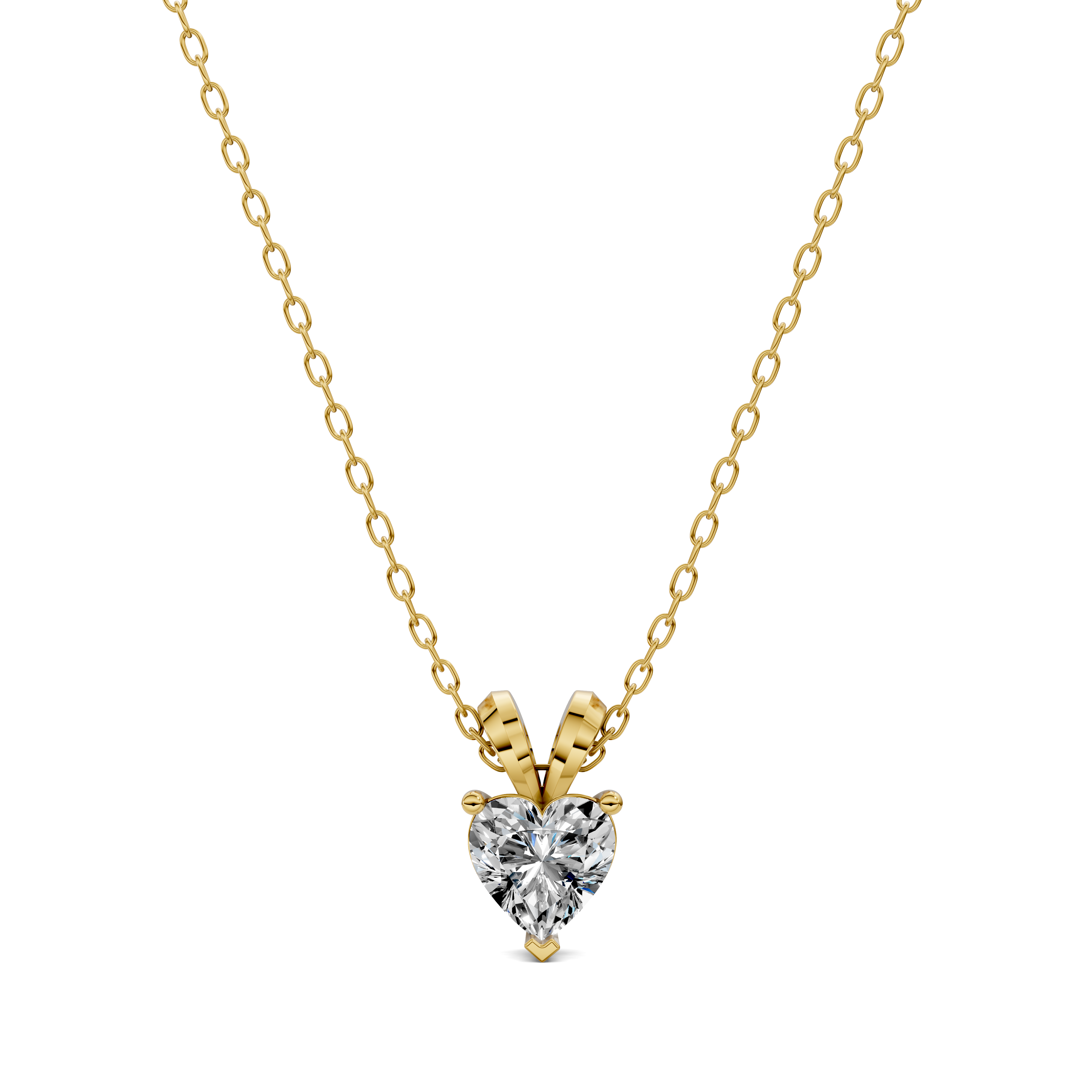Heart Split Bail Diamond Pendant (1.50 CTW)