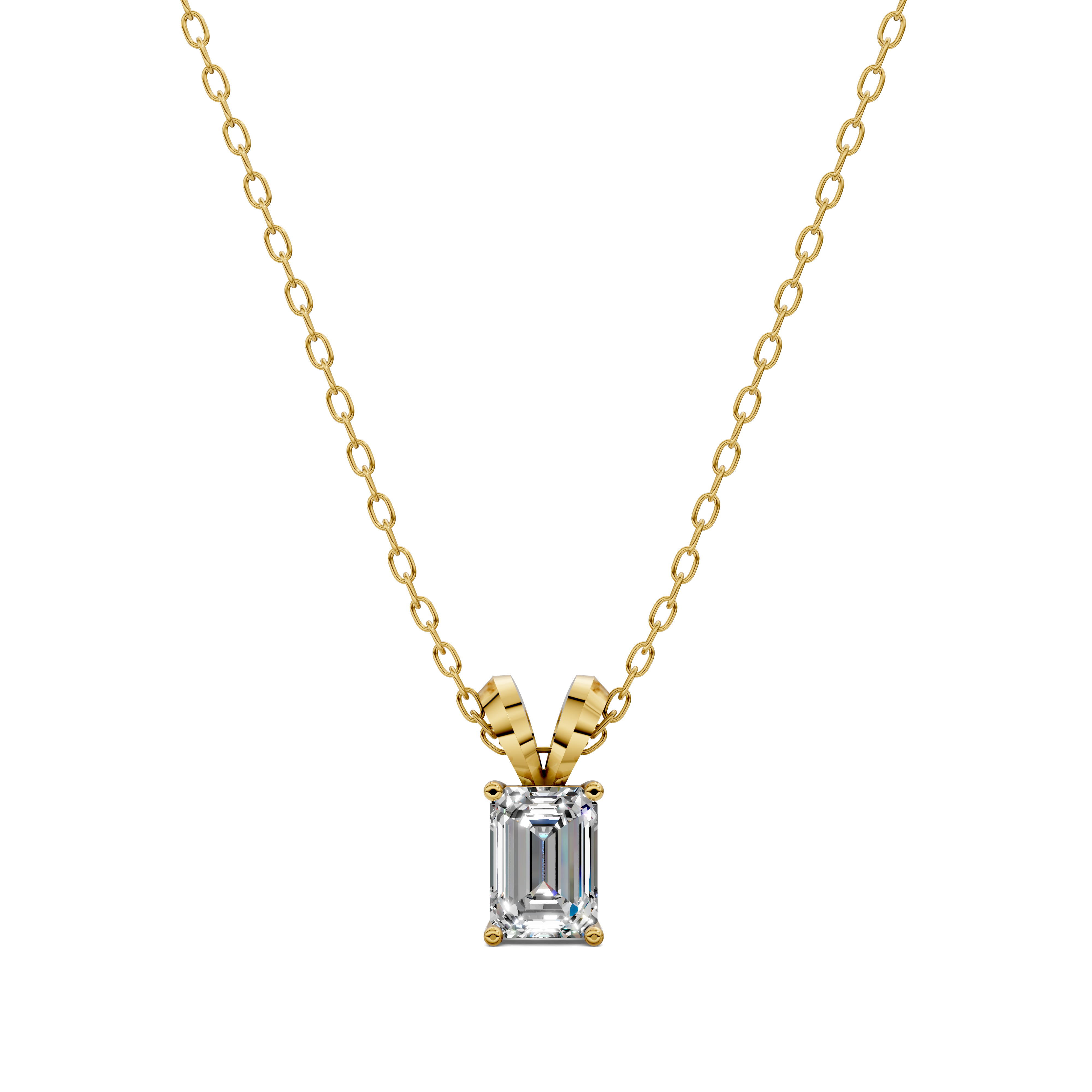 Emerald Split Bail Diamond Pendant (1.50 CTW)
