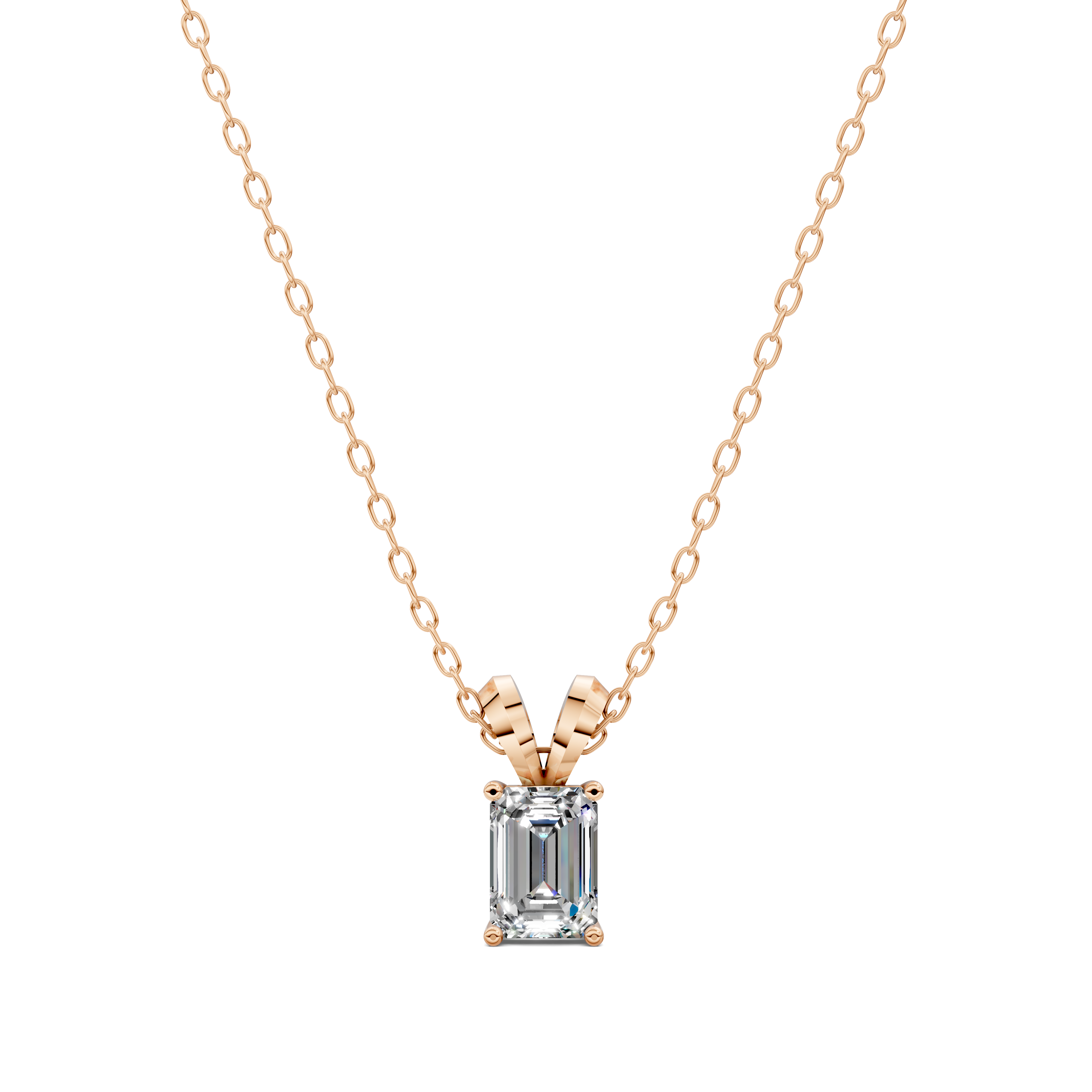 Emerald Split Bail Diamond Pendant (1.50 CTW)
