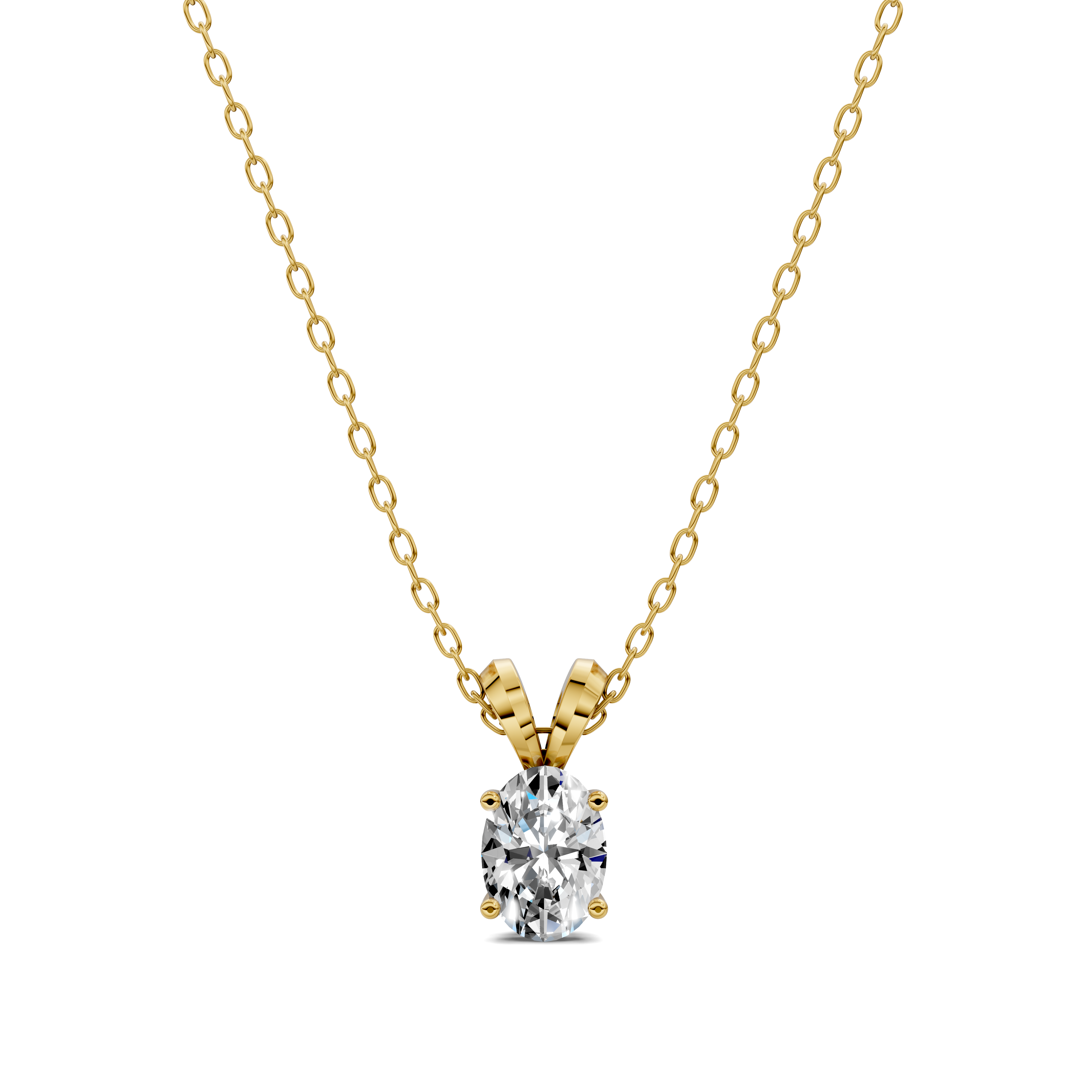Oval Split Bail Diamond Pendant (1.50 CTW)