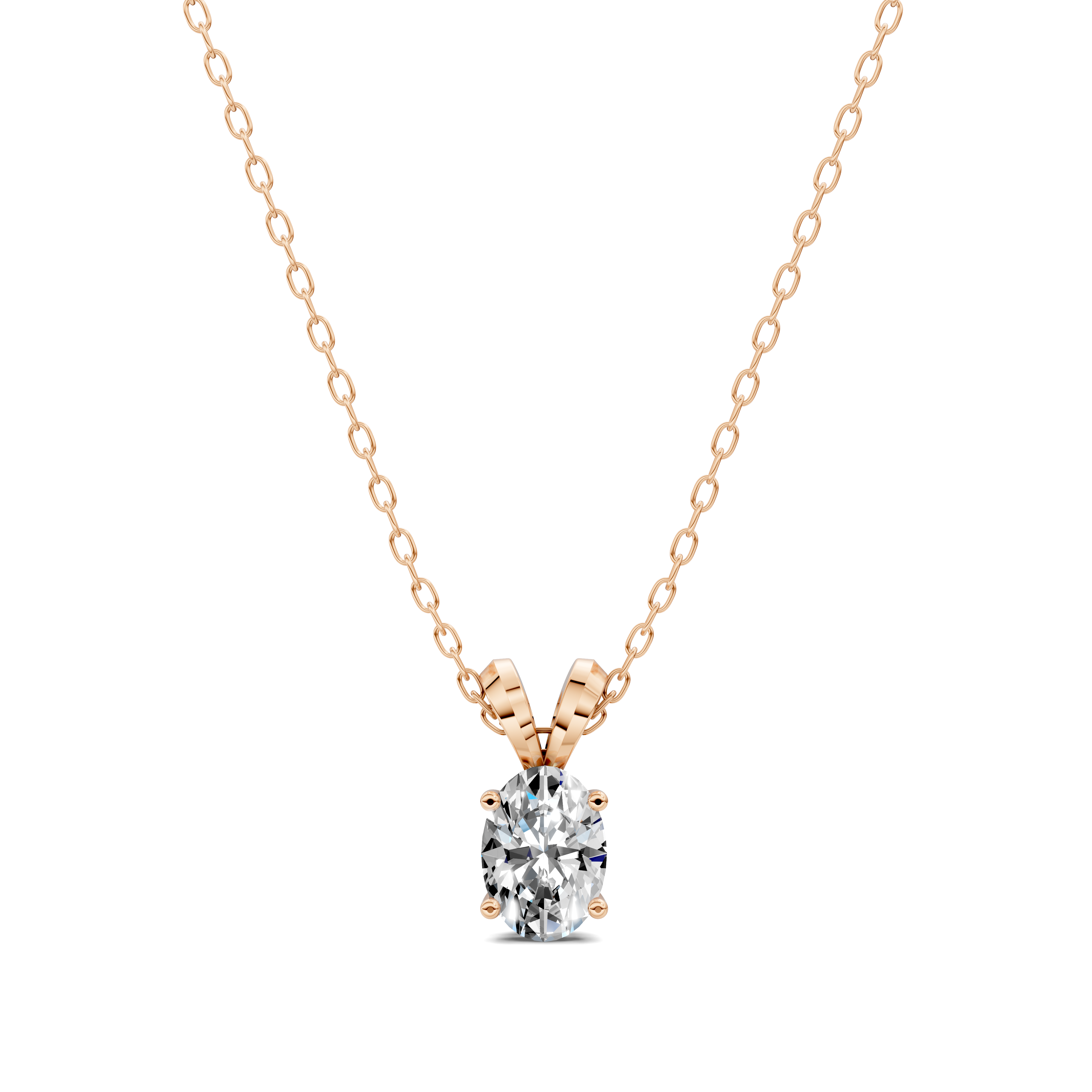 Oval Split Bail Diamond Pendant (1.50 CTW)