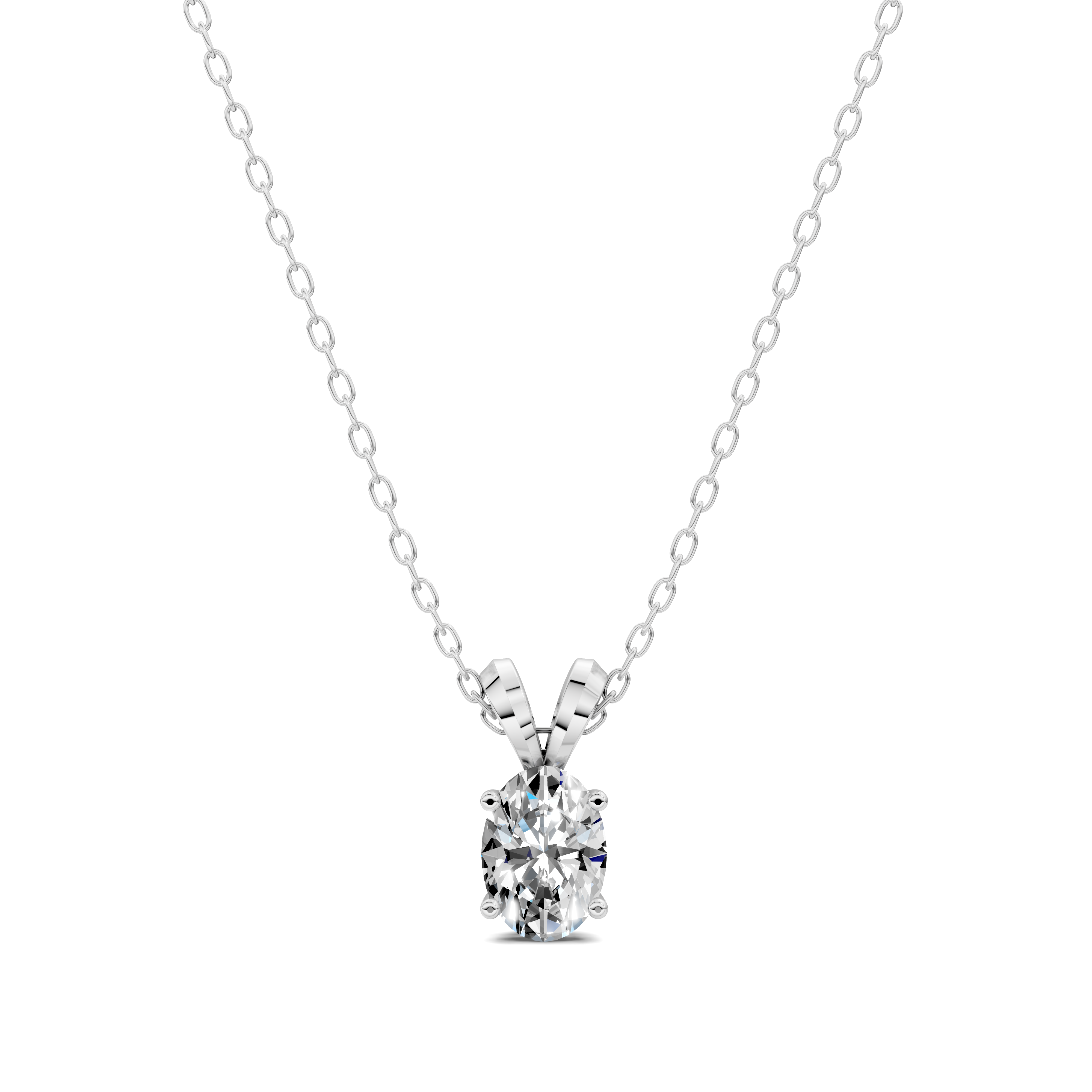 Oval Split Bail Diamond Pendant (1.50 CTW)