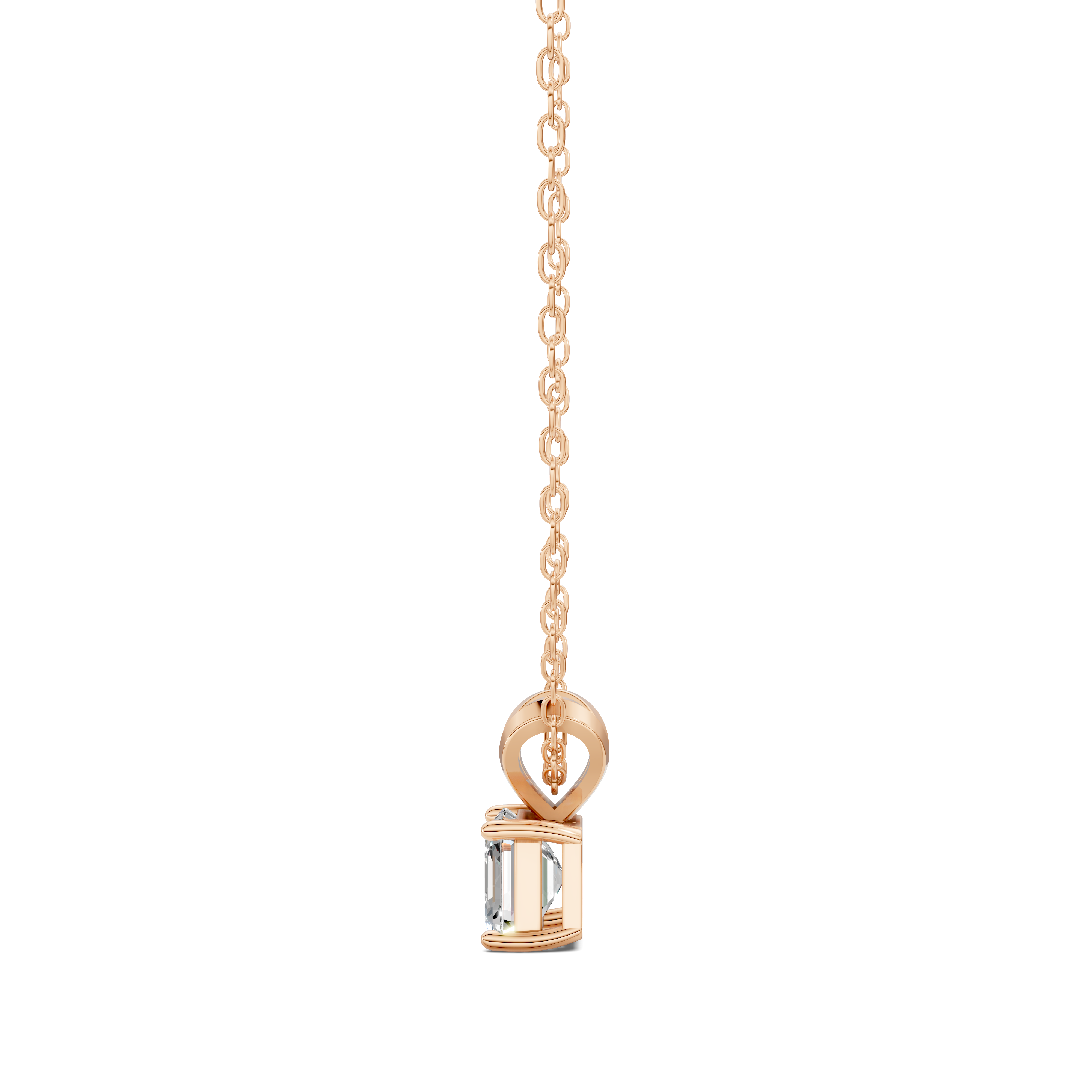 Asscher Split Bail Diamond Pendant (1.50 CTW)