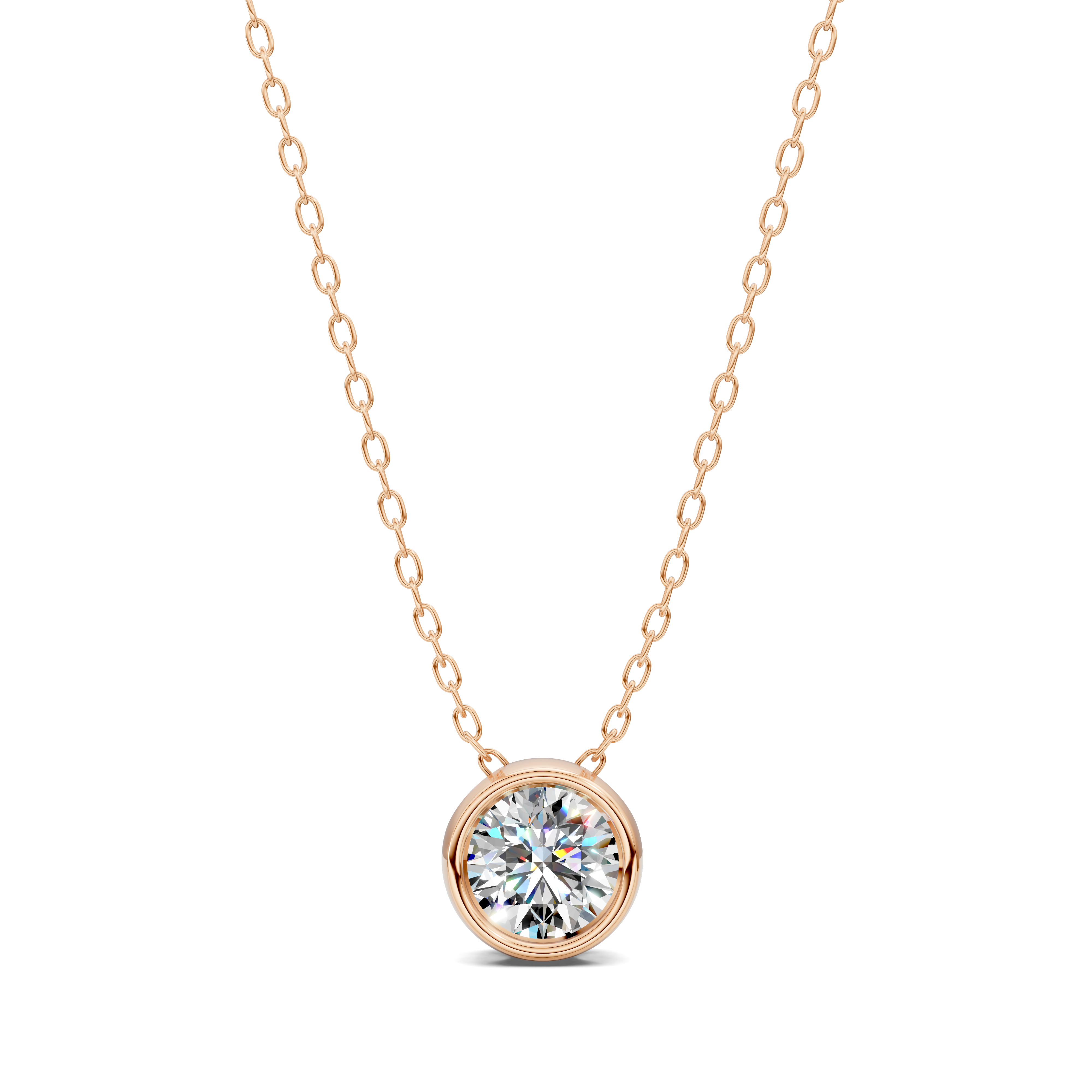 Round Bezel Diamond Pendant (1.50 CTW)