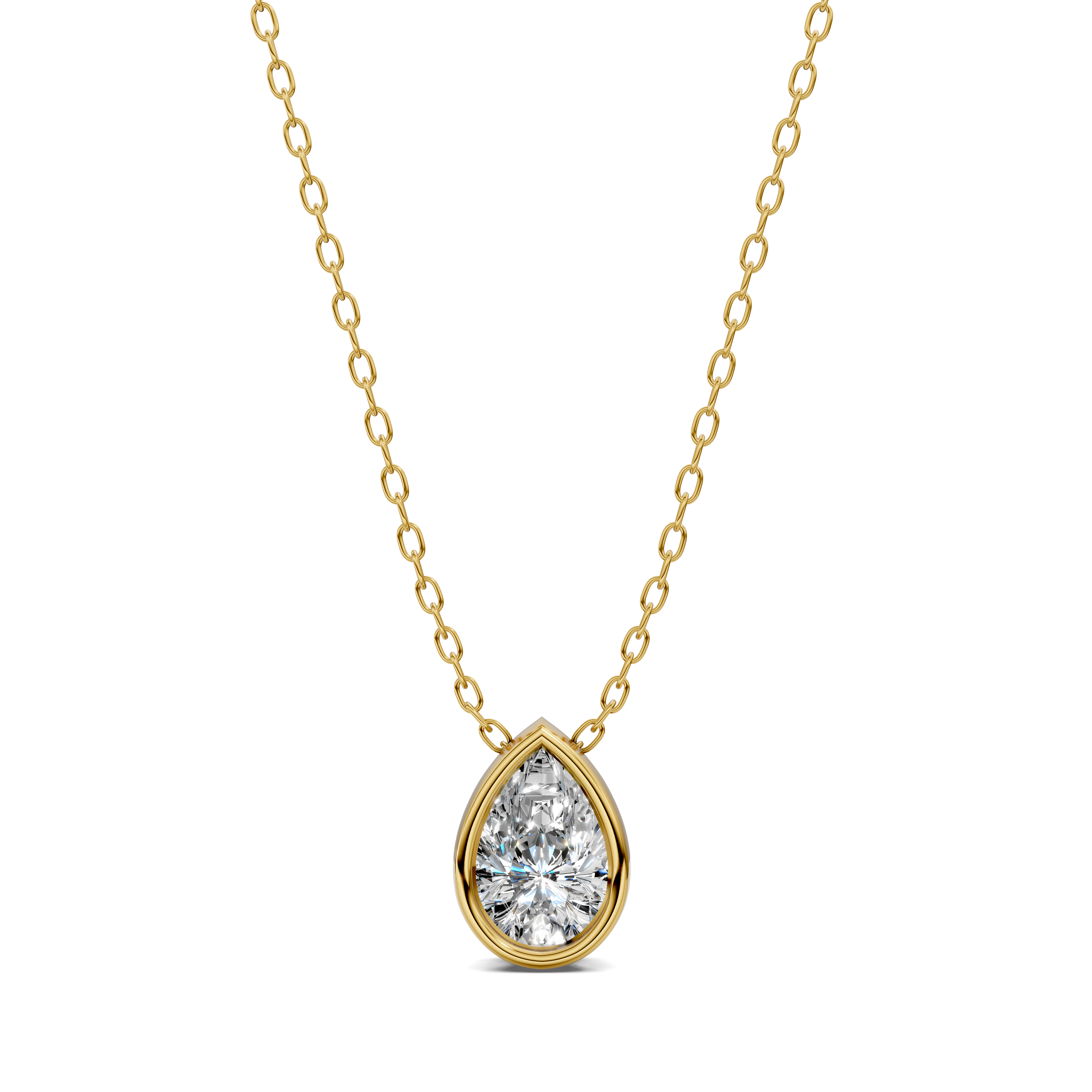Pear Bezel Diamond Pendant (1.50 CTW)