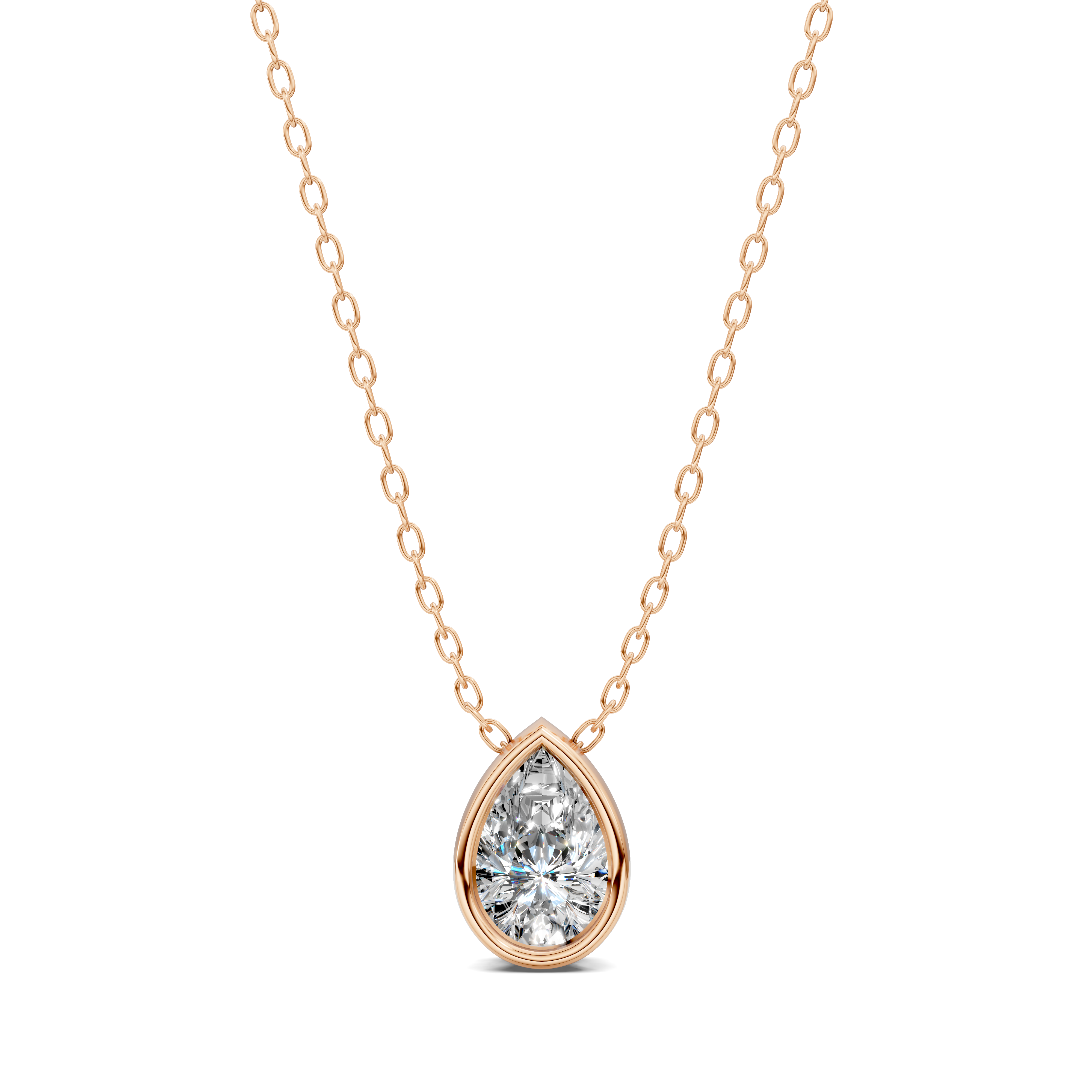 Pear Bezel Diamond Pendant (1.50 CTW)