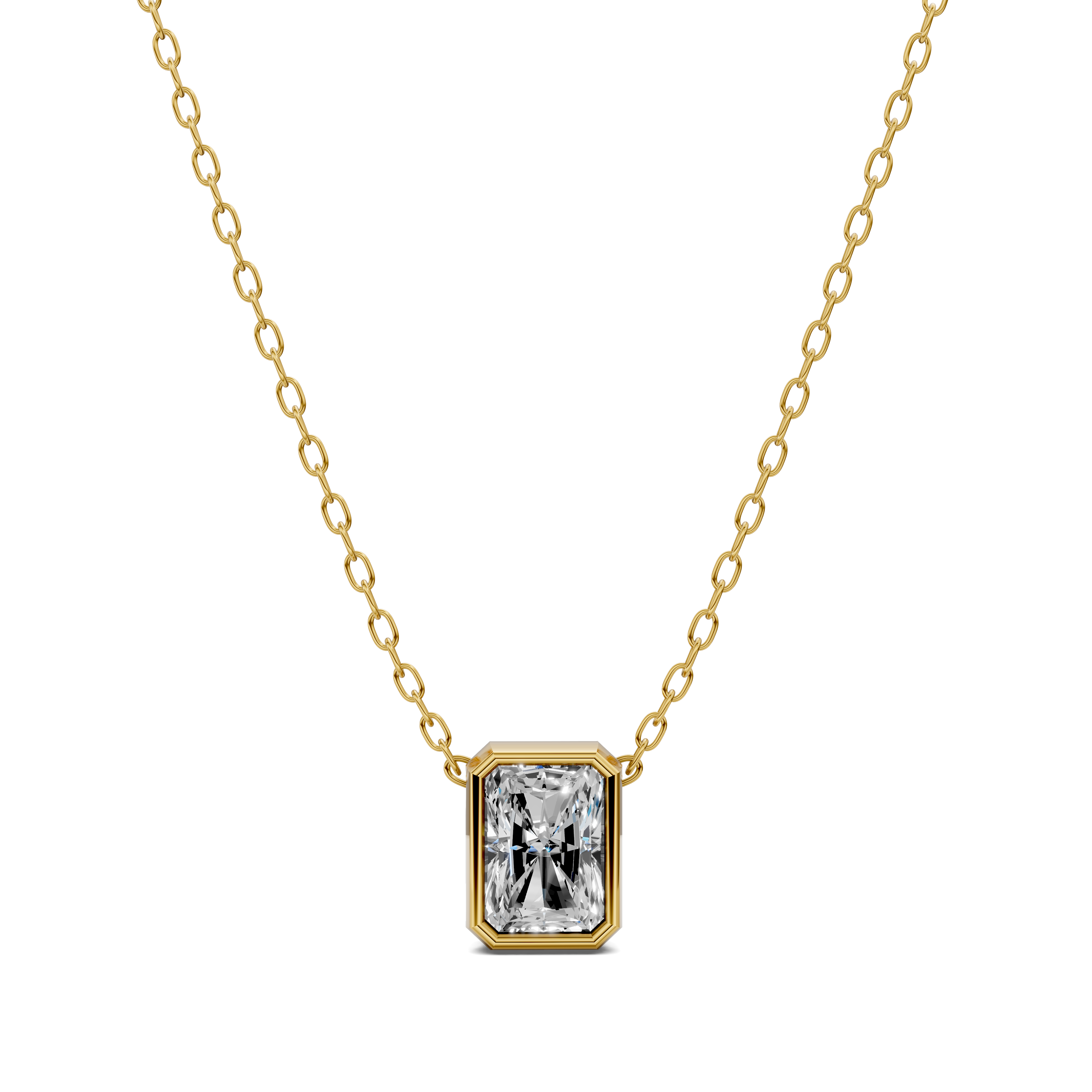 Radiant Bezel Diamond Pendant (1.50 CTW)