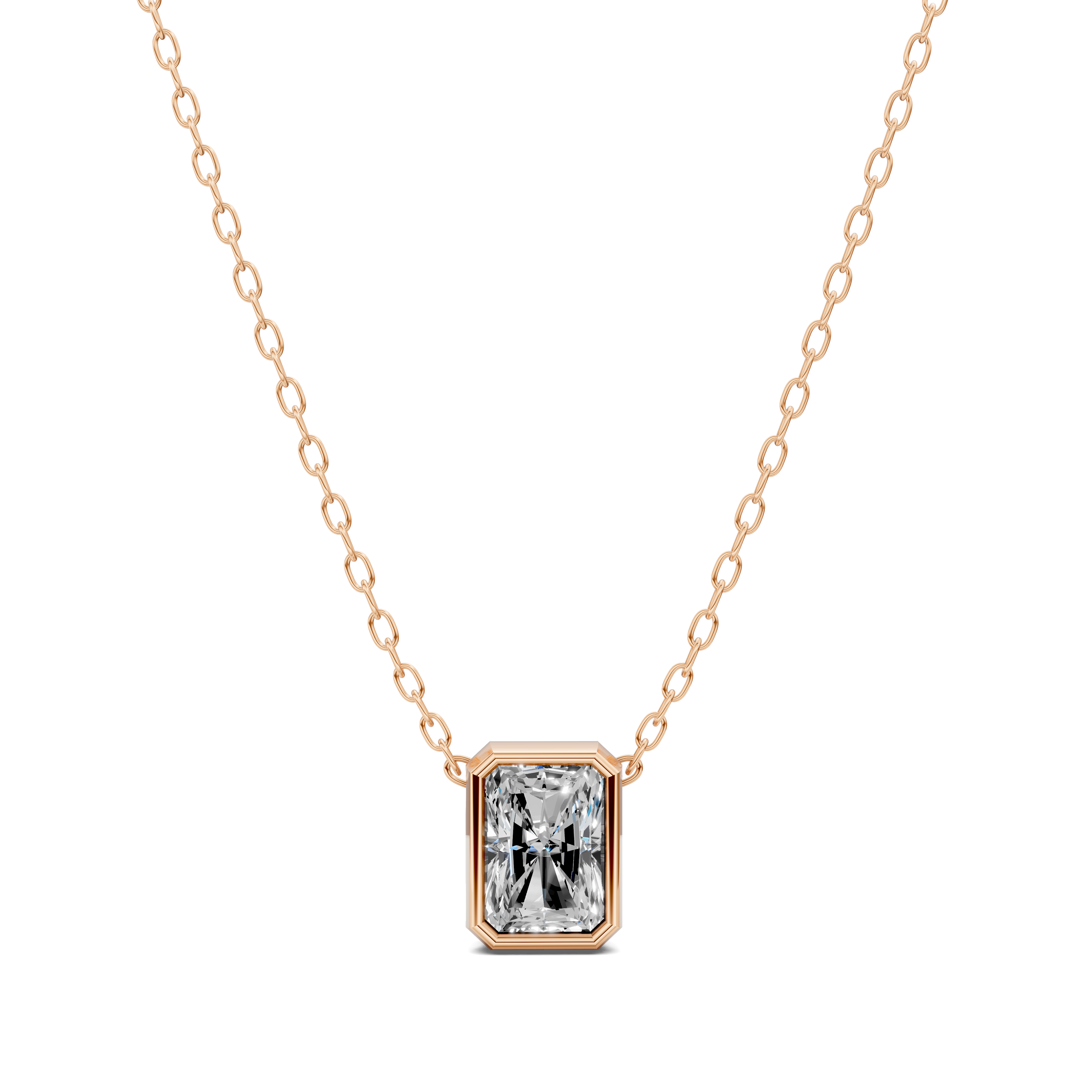 Radiant Bezel Diamond Pendant (1.50 CTW)