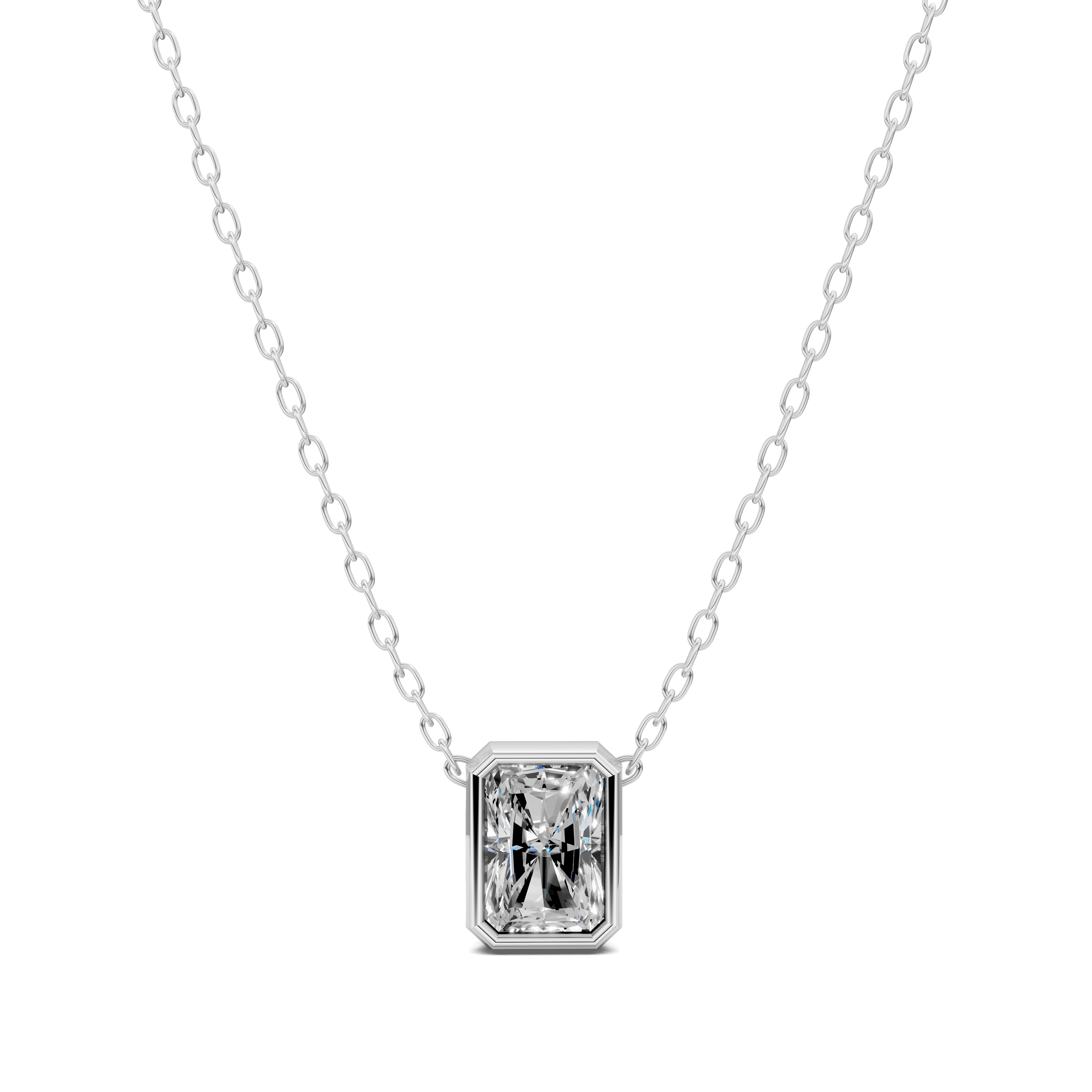 Radiant Bezel Diamond Pendant (1.50 CTW)