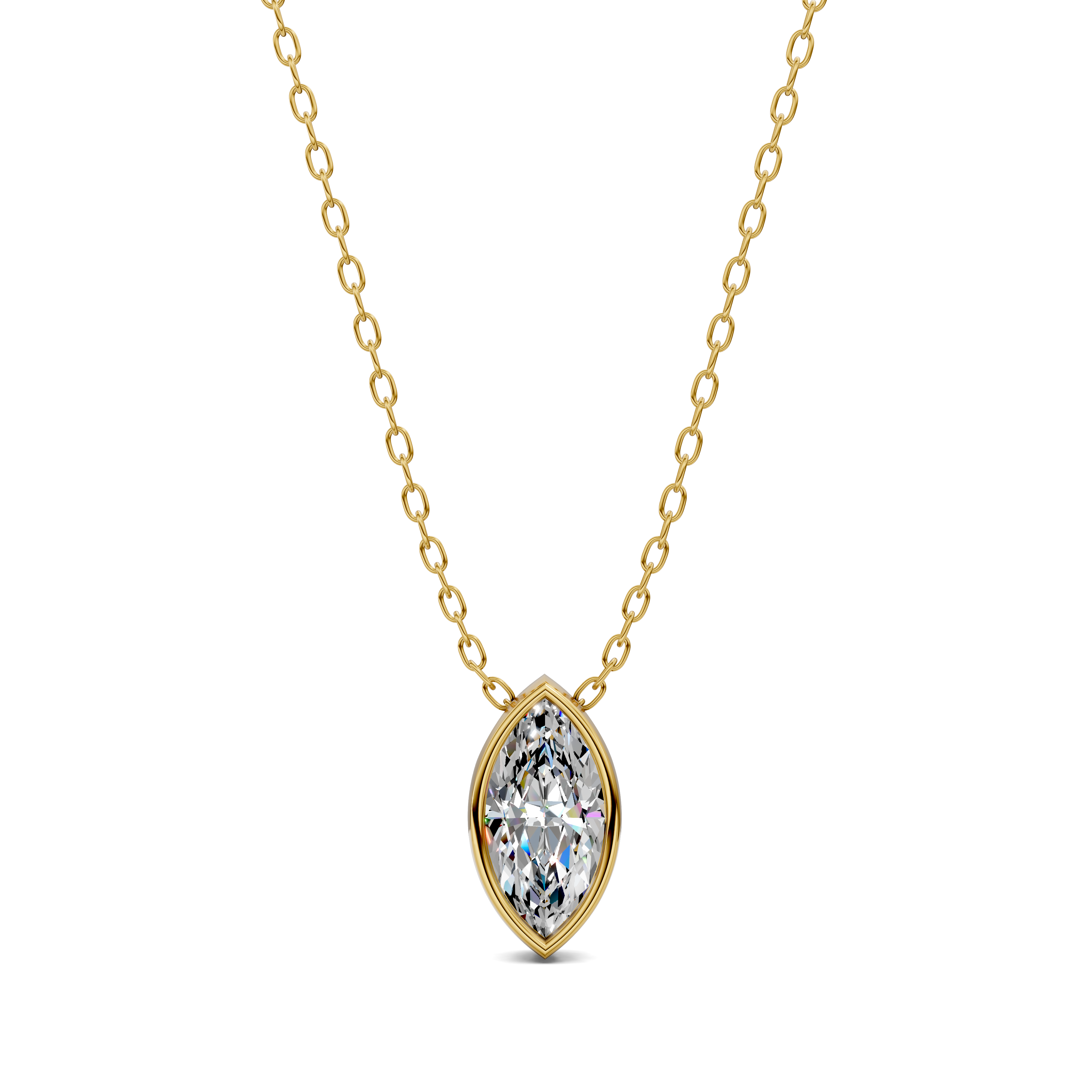 Marquise Bezel Diamond Pendant (1.50 CTW)