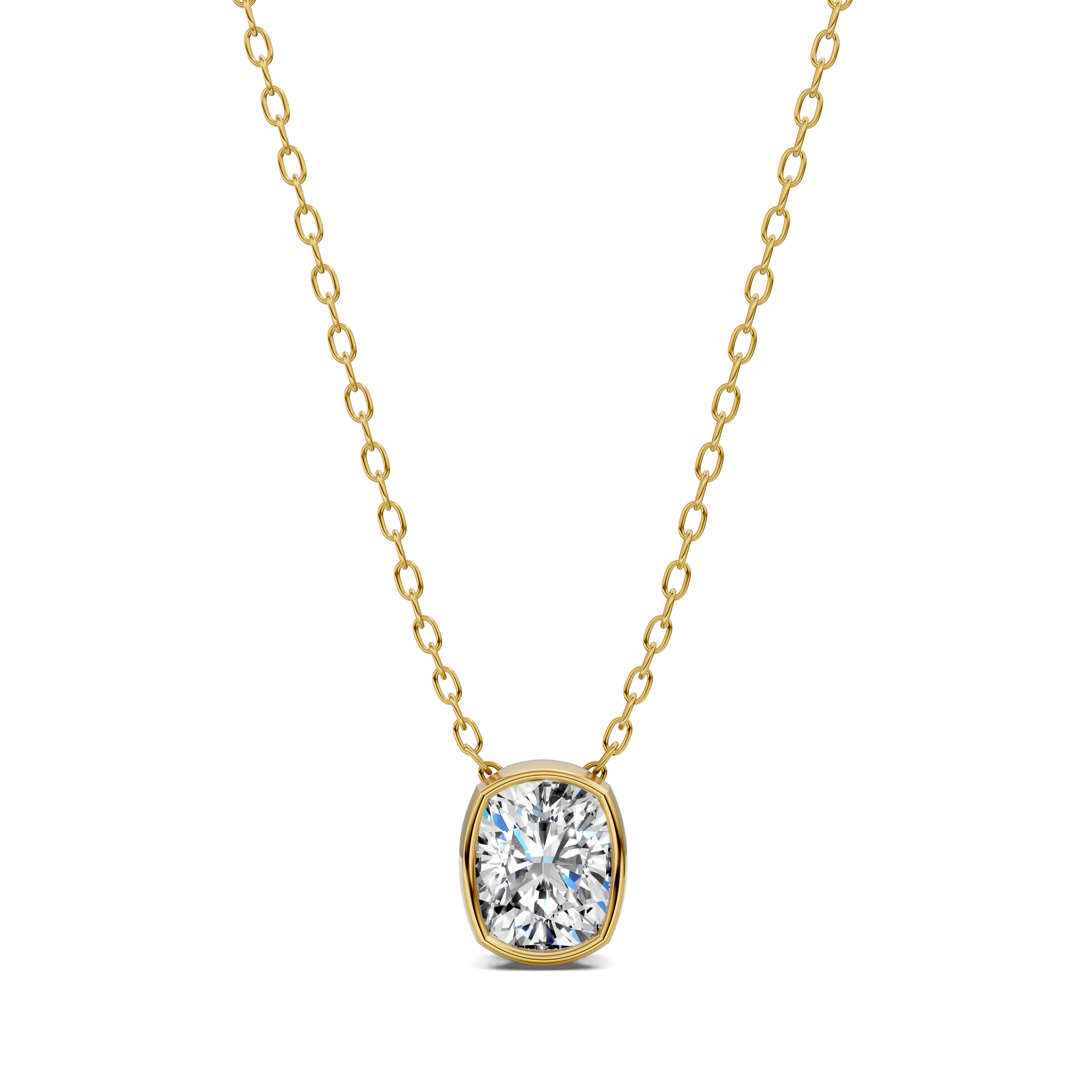 Cushion Bezel Diamond Pendant (1.50 CTW)
