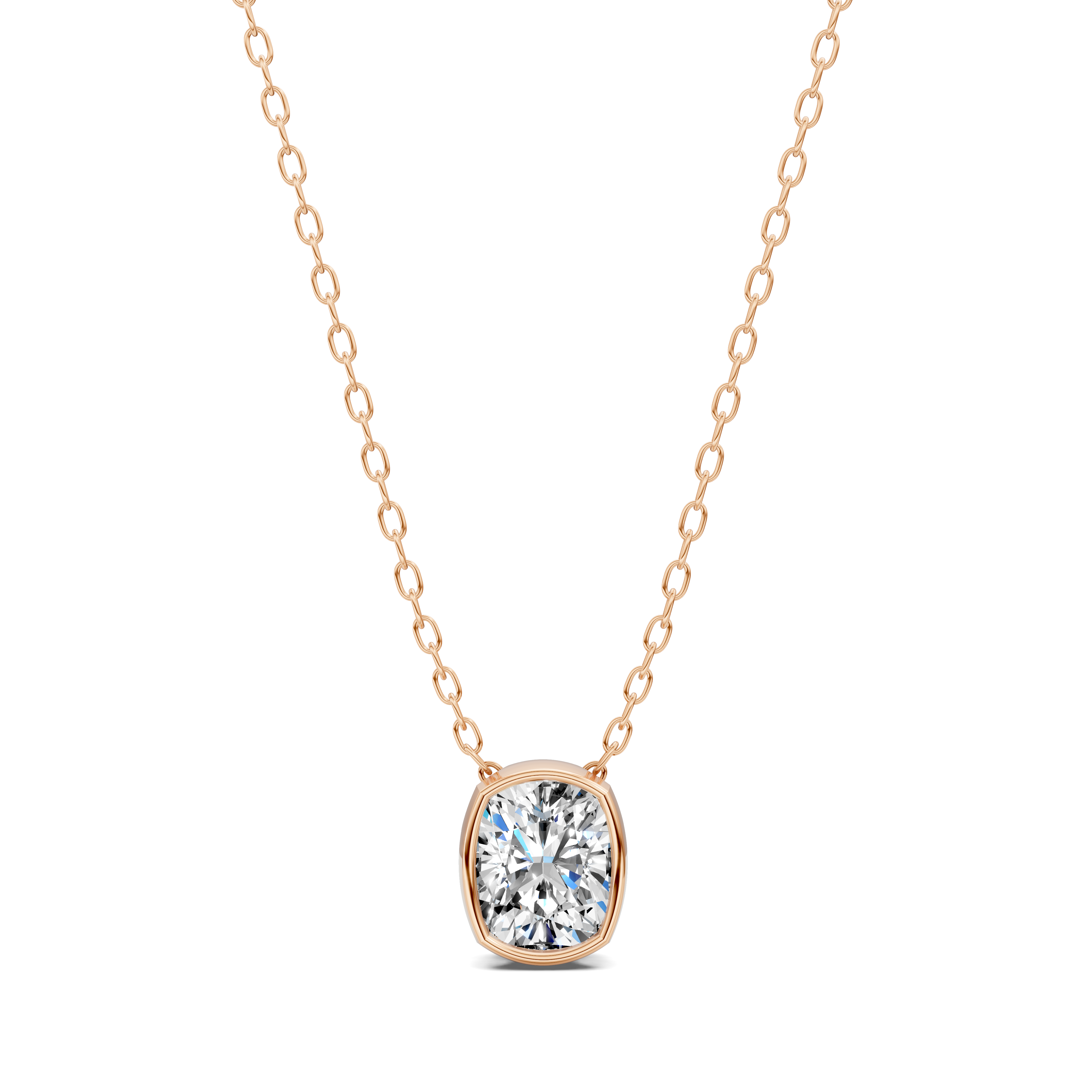 Cushion Bezel Diamond Pendant (1.50 CTW)