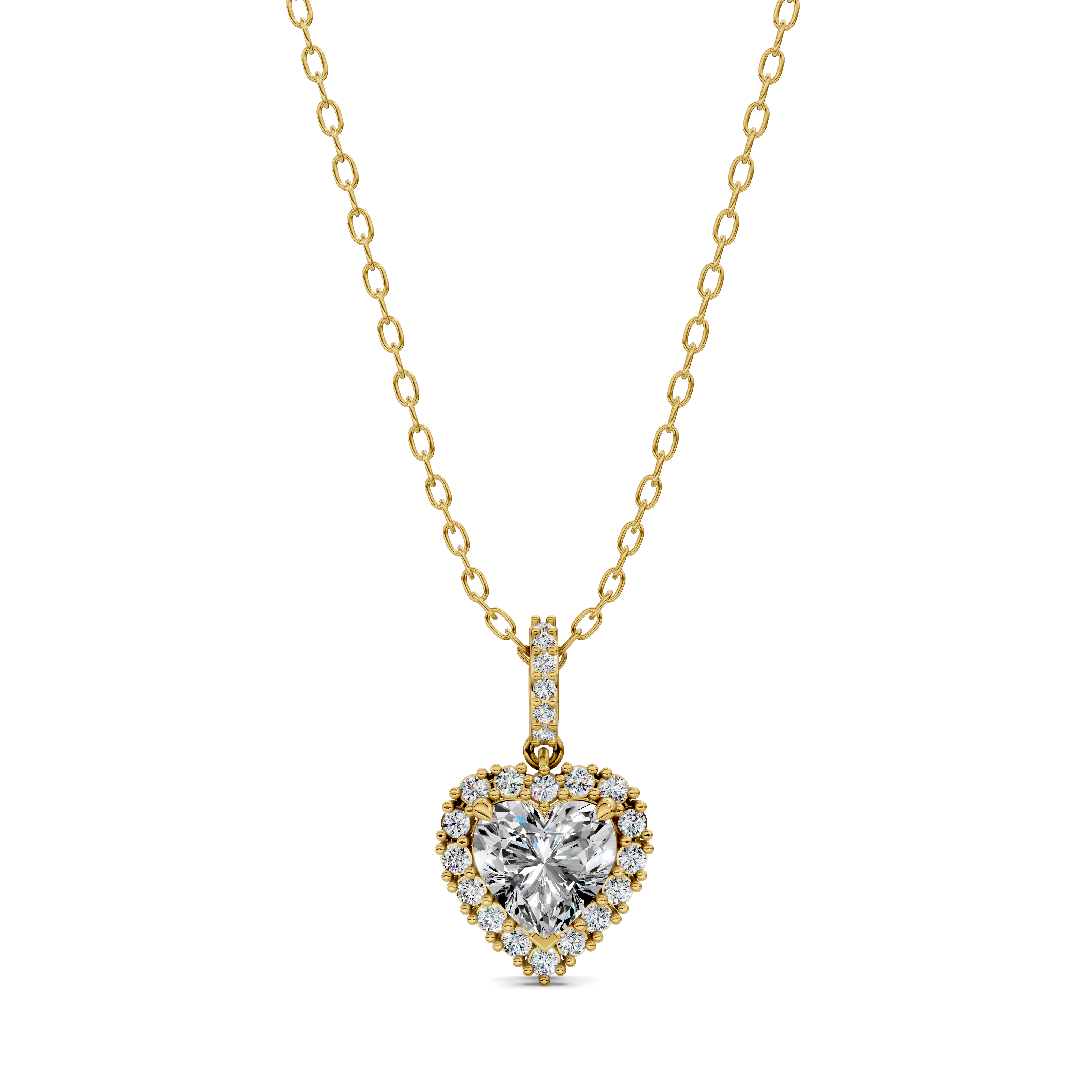 Heart Halo Pendant (1.50 CTW)